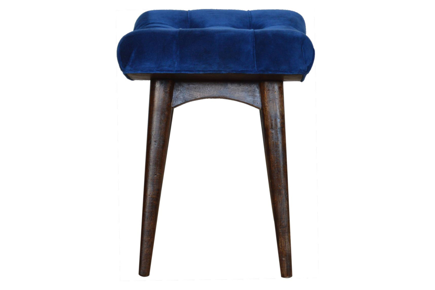 Artisan Curved Bench - Royal Blue, Velvet