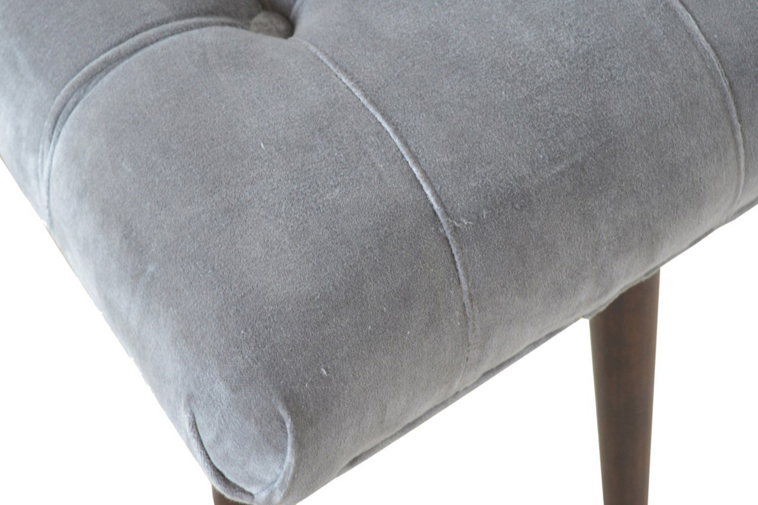 Artisan Curved Bench - Gray, Velvet