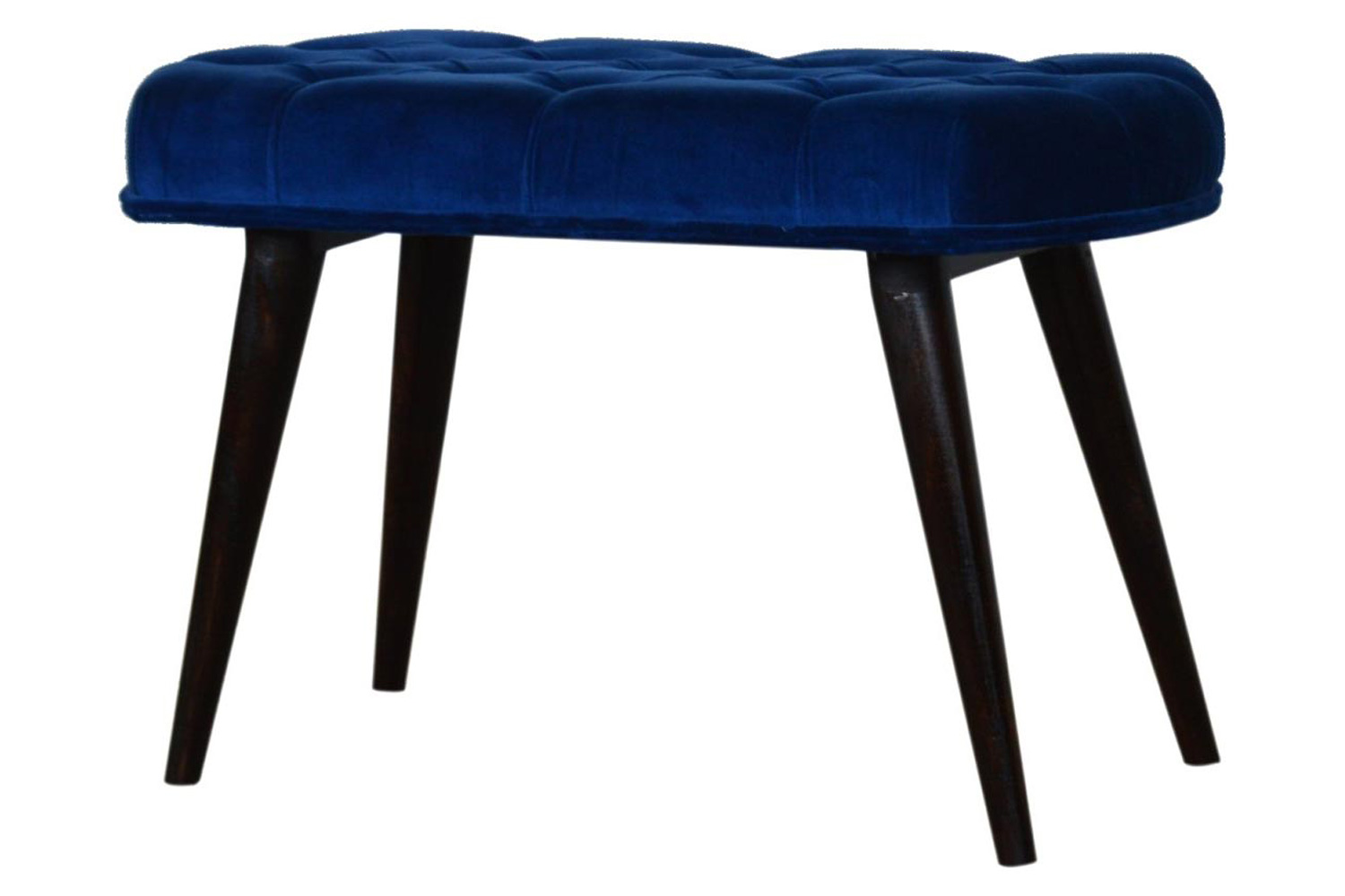 Artisan Deep Button Bench - Royal Blue, Velvet