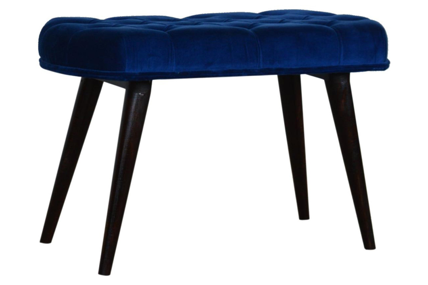 Artisan Deep Button Bench - Royal Blue, Velvet