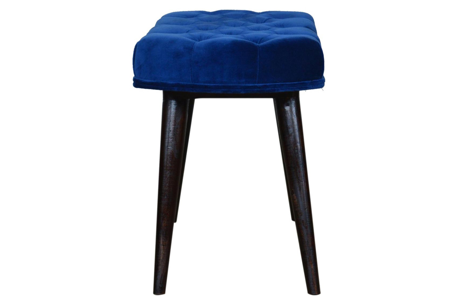 Artisan Deep Button Bench - Royal Blue, Velvet