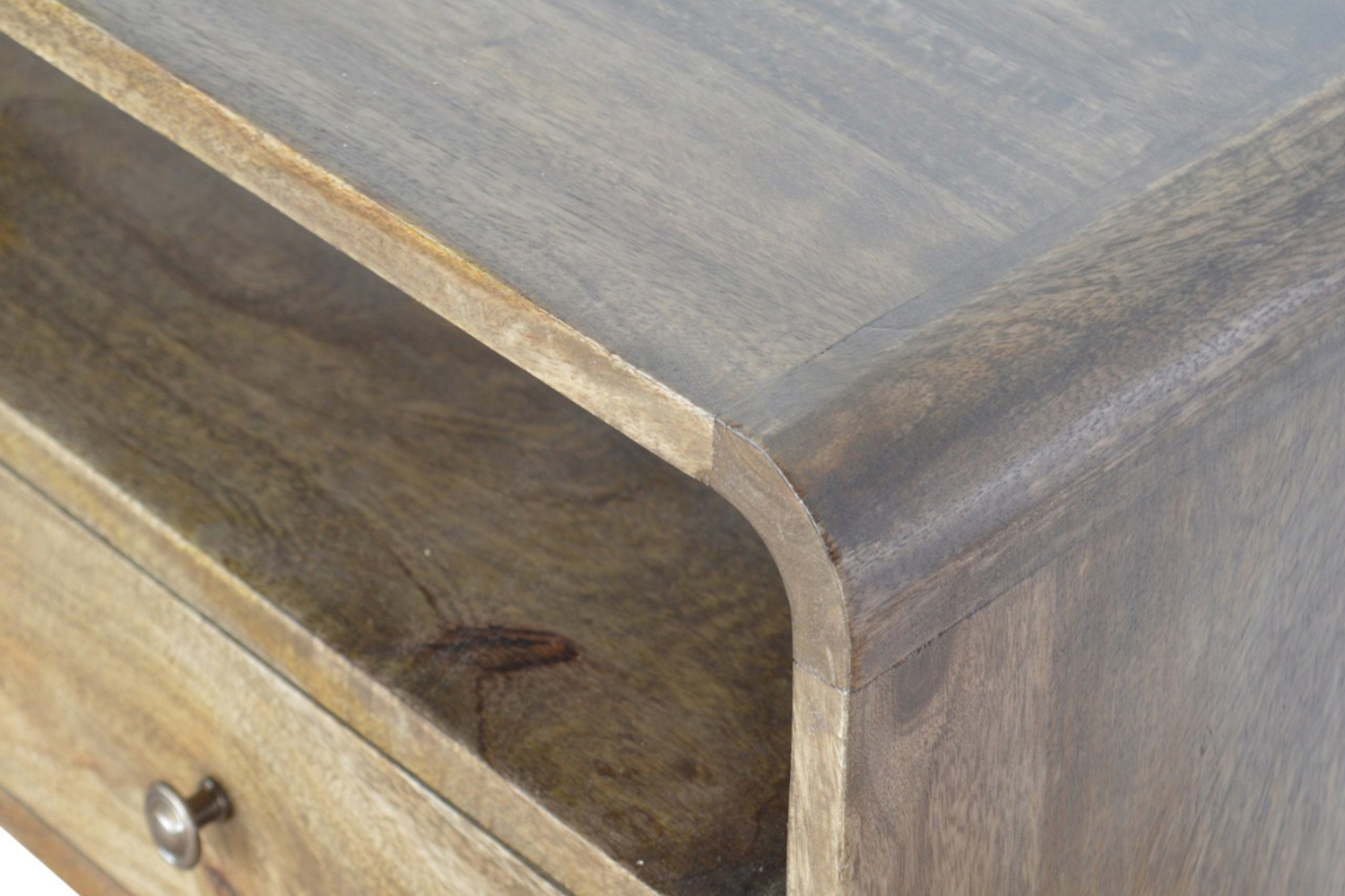 Artisan Curved Console Table - Gray Washed