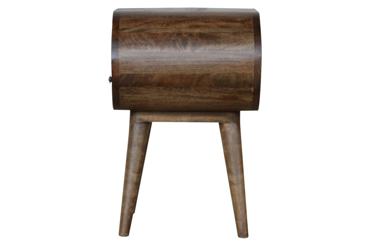 Artisan Circular Open Slot Bedside - Gray Washed