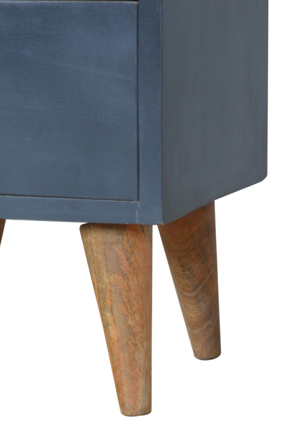 Artisan Hand Painted Bedside - Charcoal Black