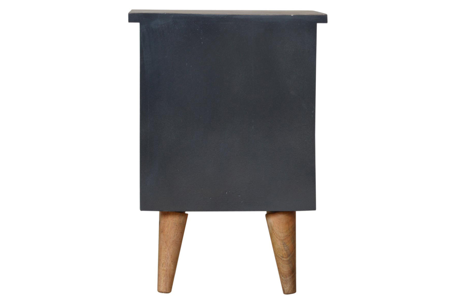 Artisan Hand Painted Bedside - Charcoal Black