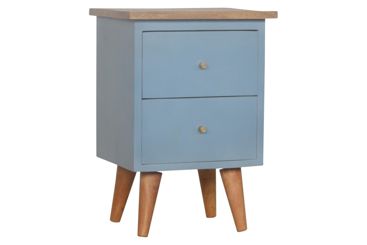 Artisan Hand Painted Bedside - Blue