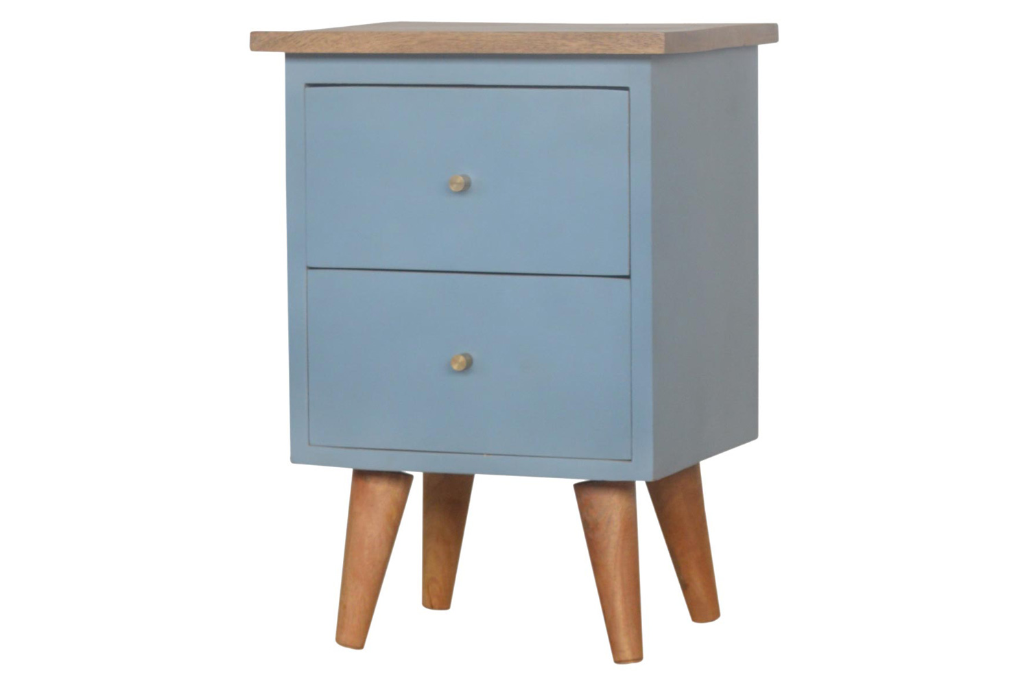 Artisan Hand Painted Bedside - Blue