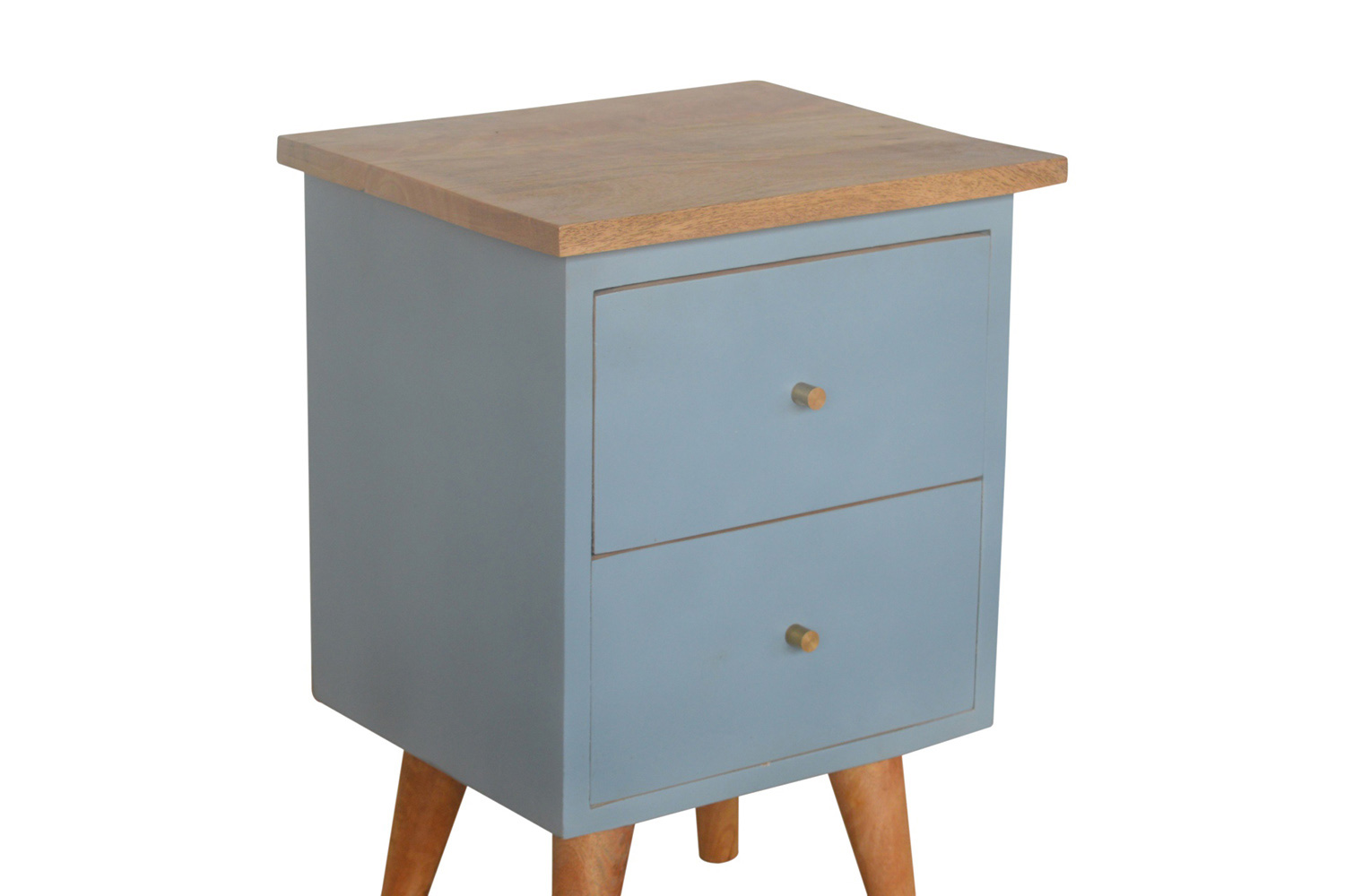 Artisan Hand Painted Bedside - Blue