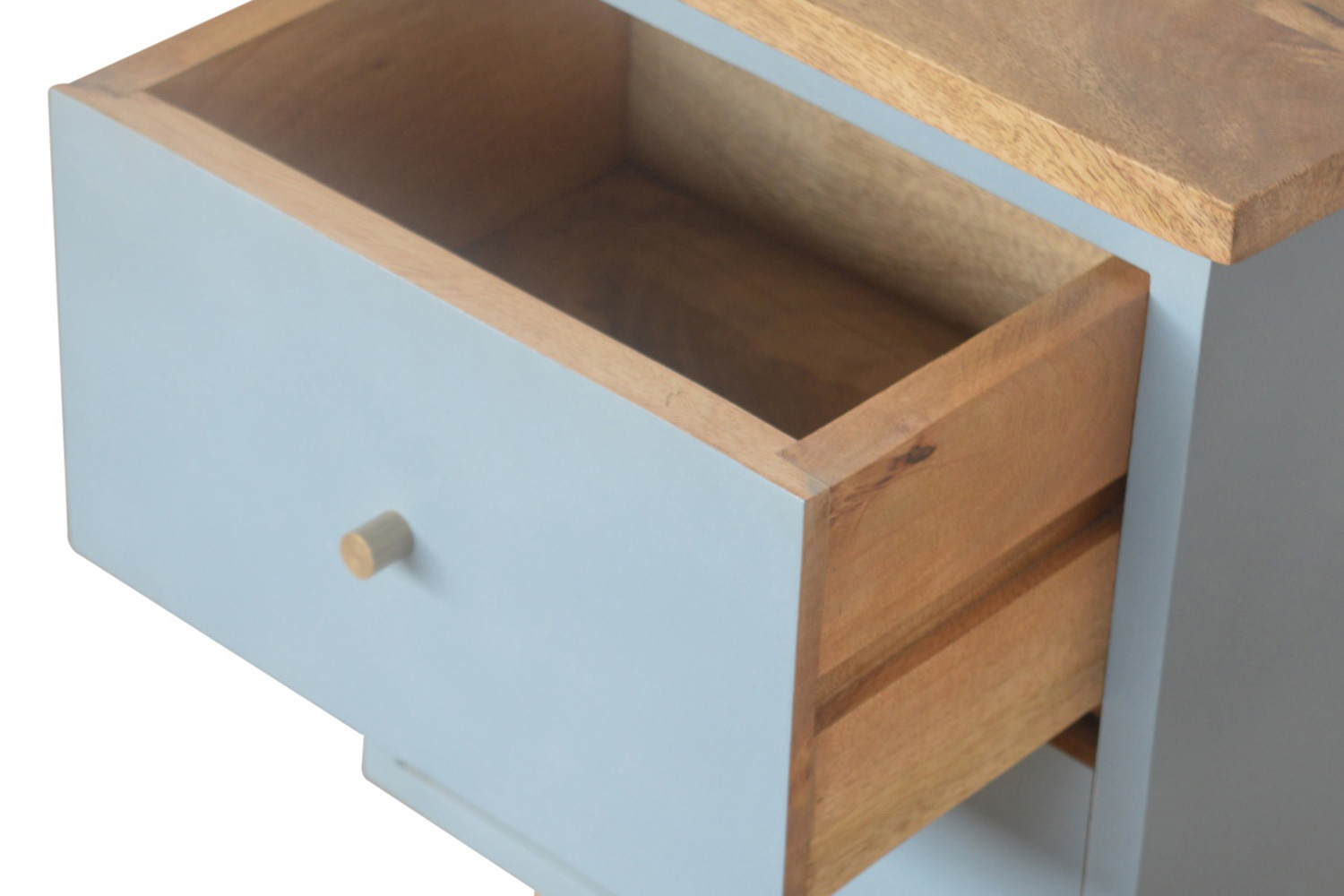 Artisan Hand Painted Bedside - Blue