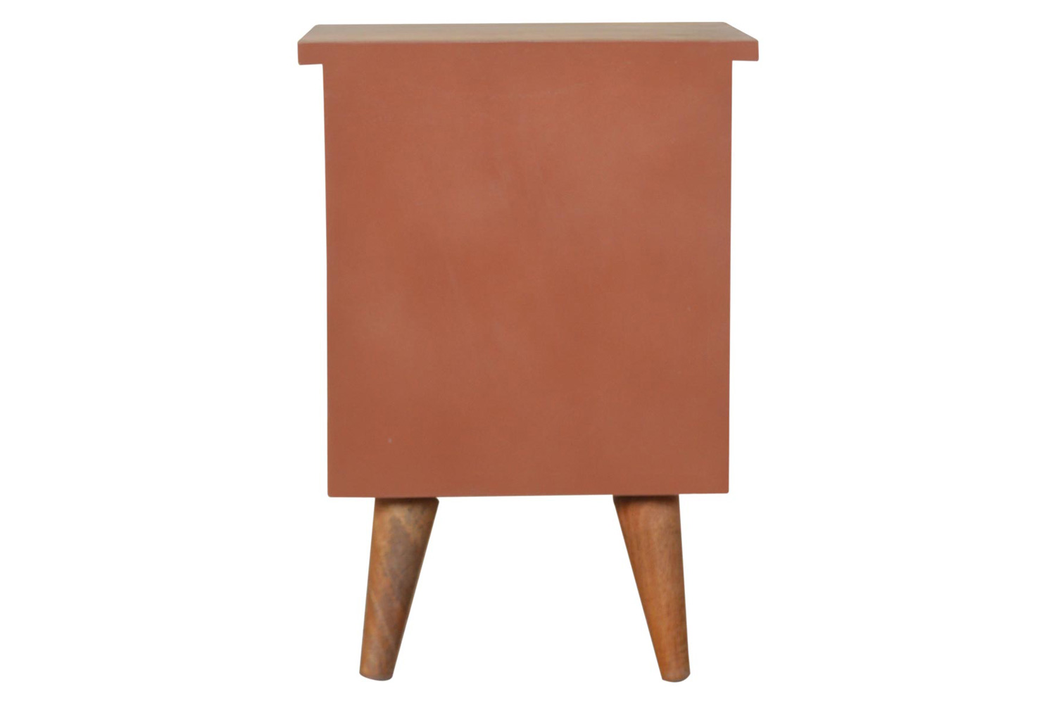 Artisan Hand Painted Bedside - Brick Red