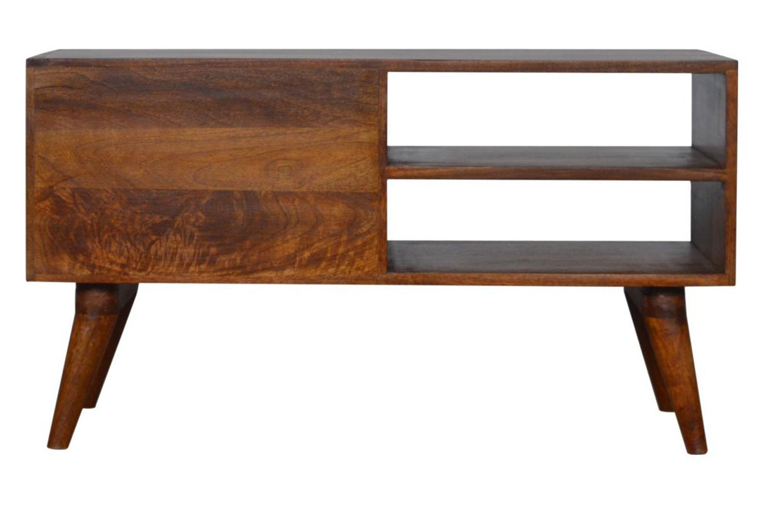 Artisan - Tile Carved TV Unit in Chestnut