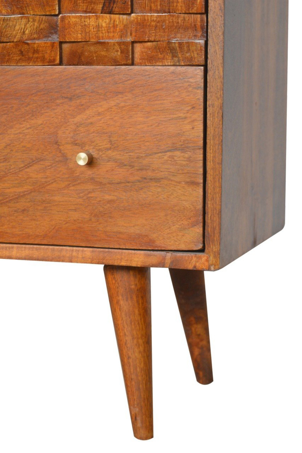 Artisan - Tile Carved Chest in Chestnut