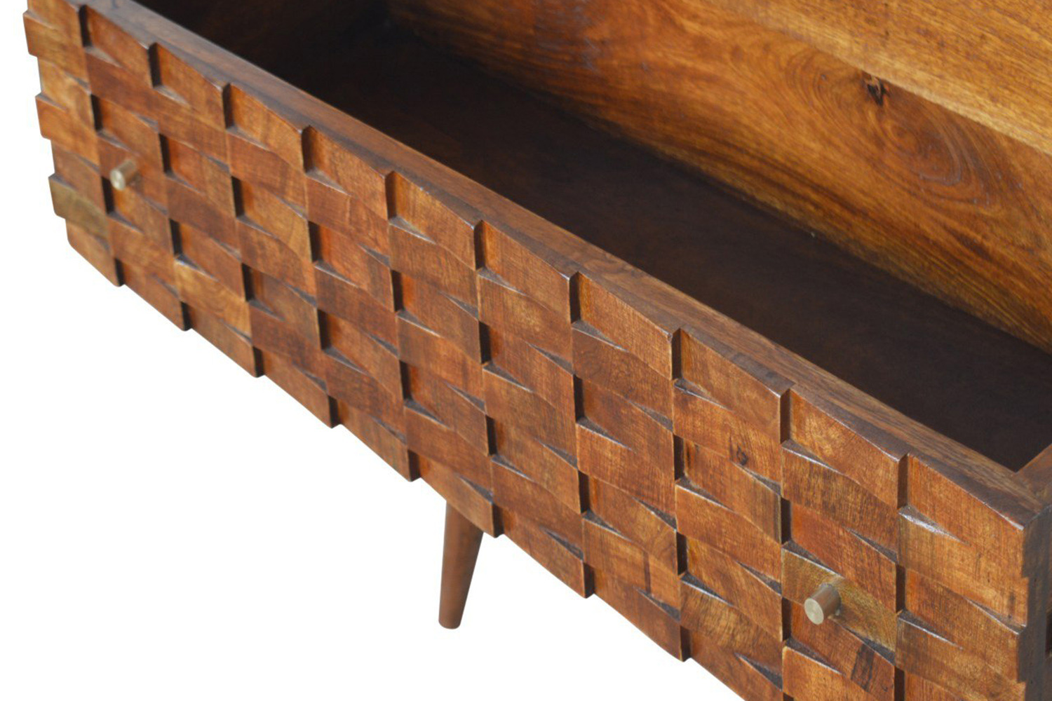 Artisan - Tile Carved Chest in Chestnut