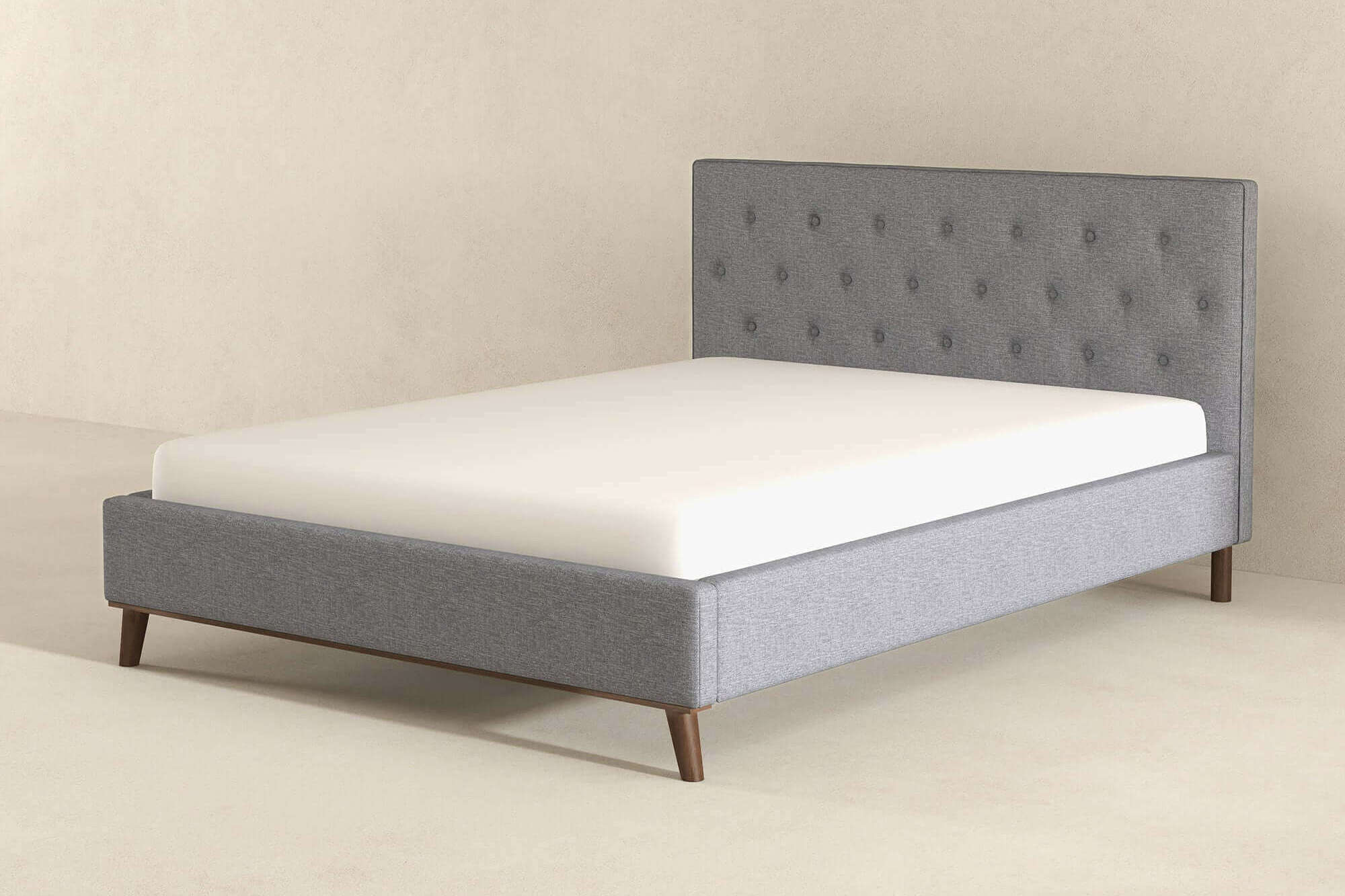 Ashcroft Graceville Fabric Platform Bed - Light Gray, King Size