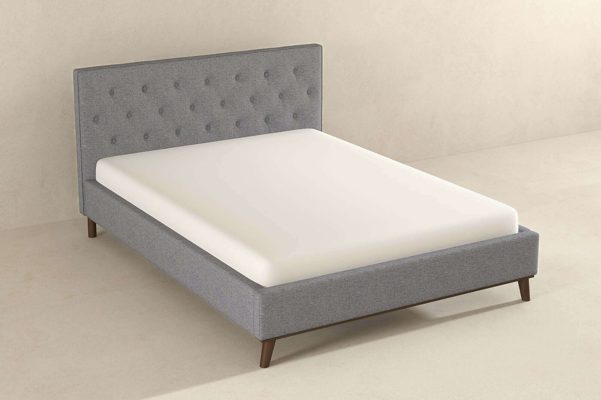 Ashcroft Graceville Fabric Platform Bed - Light Gray, King Size