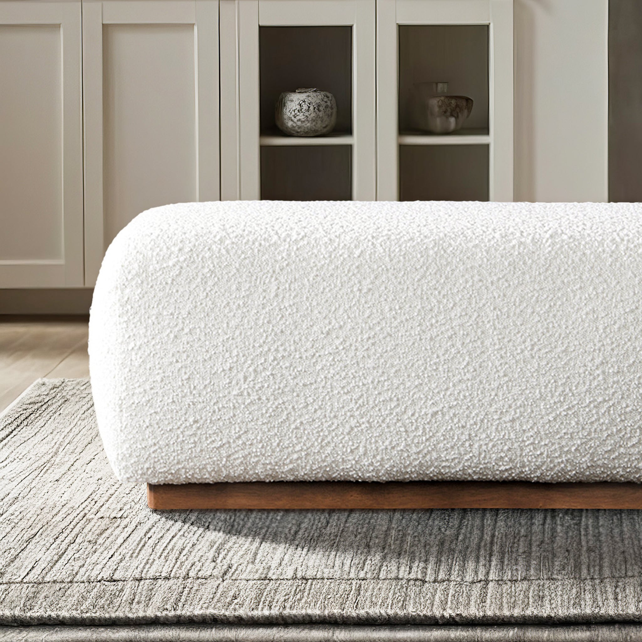 Ashcroft - Kelvin Ivory Boucle Bench