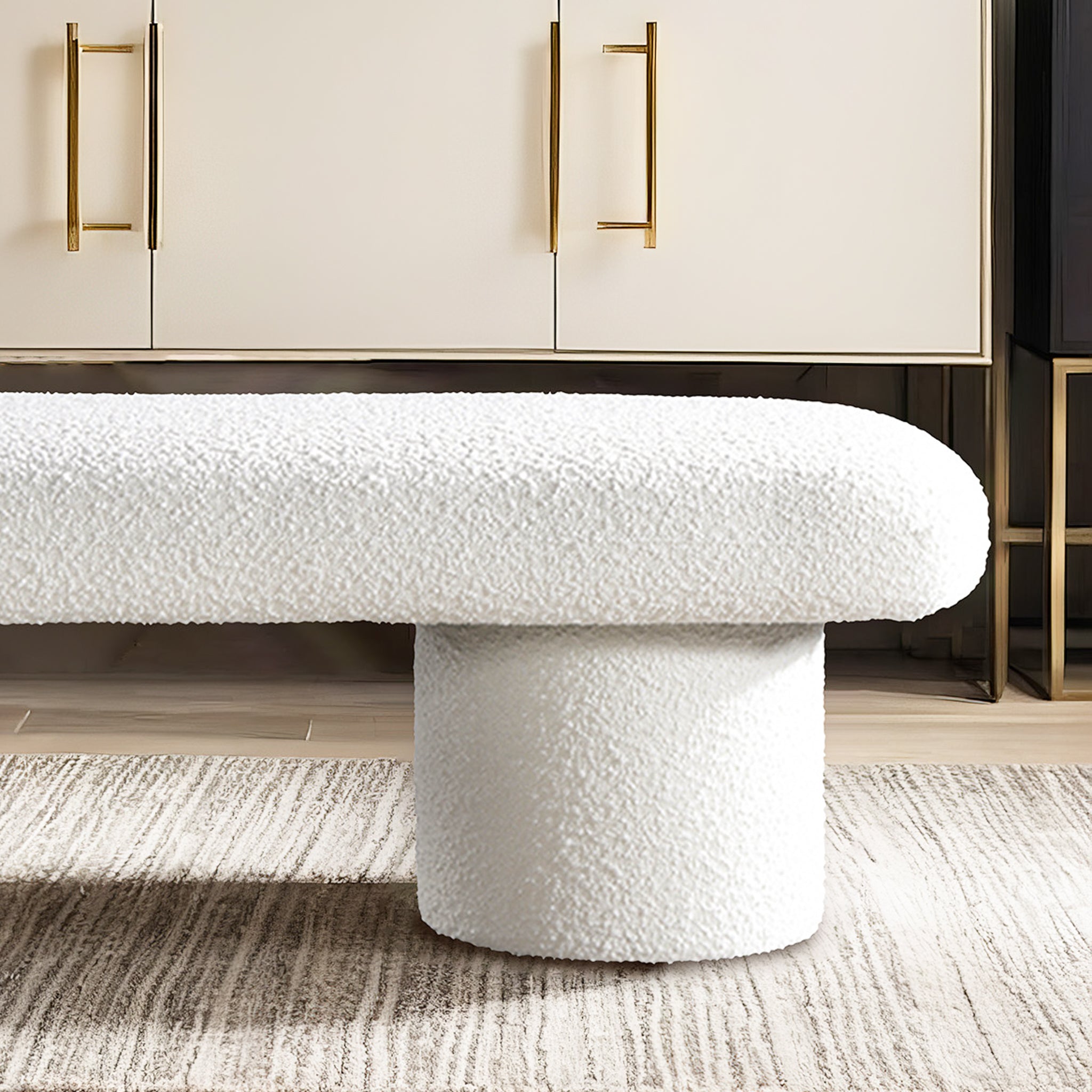 Ashcroft - Randolph Ivory Boucle Bench