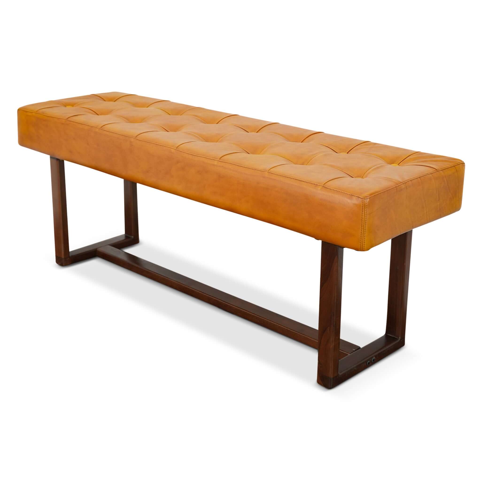 Ashcroft - Cameron Leather Bench in Tan