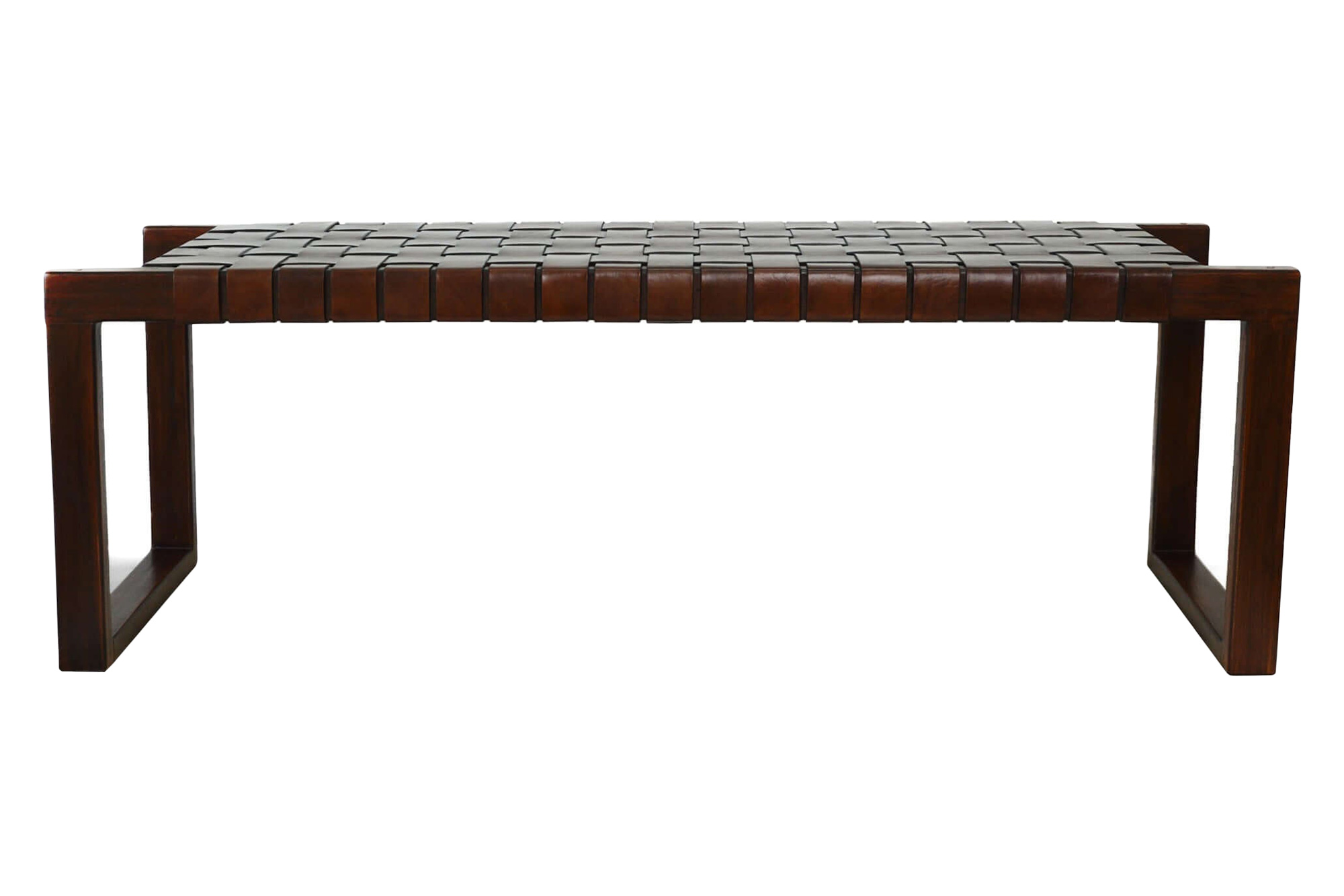 Ashcroft - Christina Leather Bench in Tan