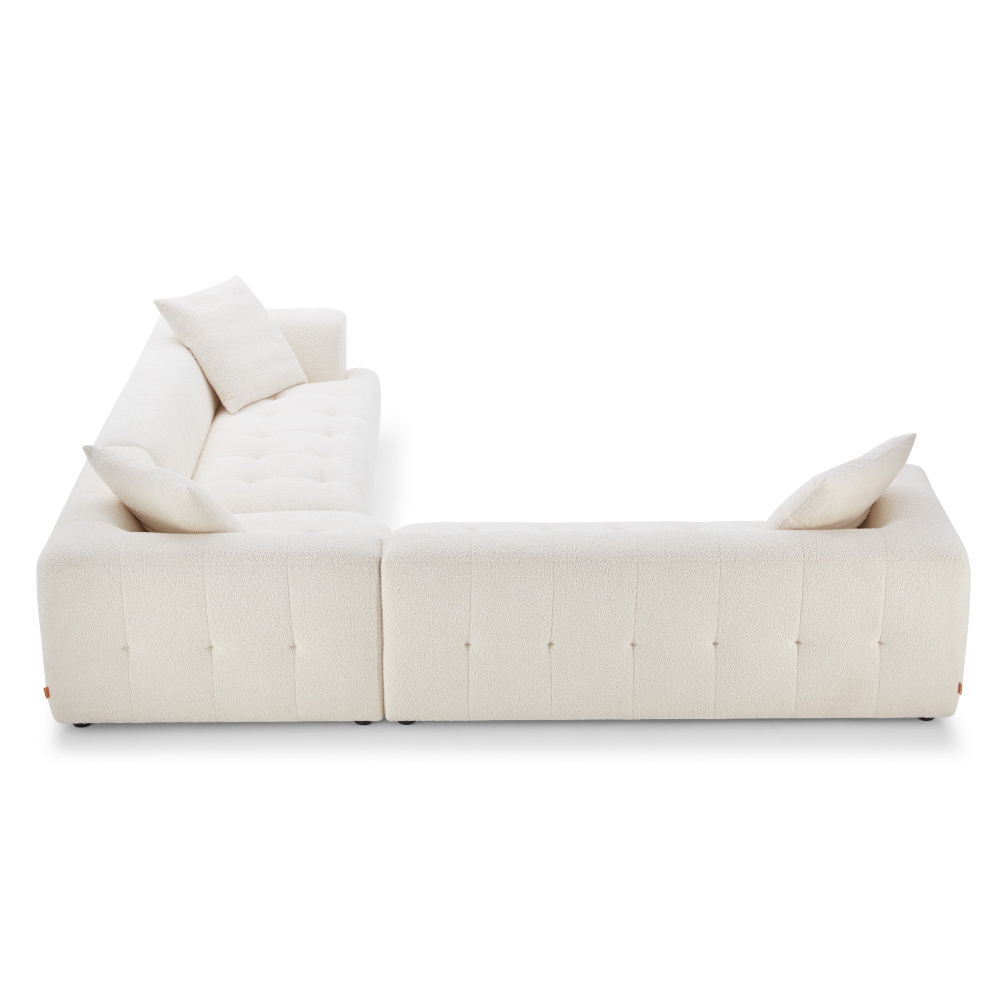 Ashcroft - Kaynes Ivory Boucle Corner Sofa