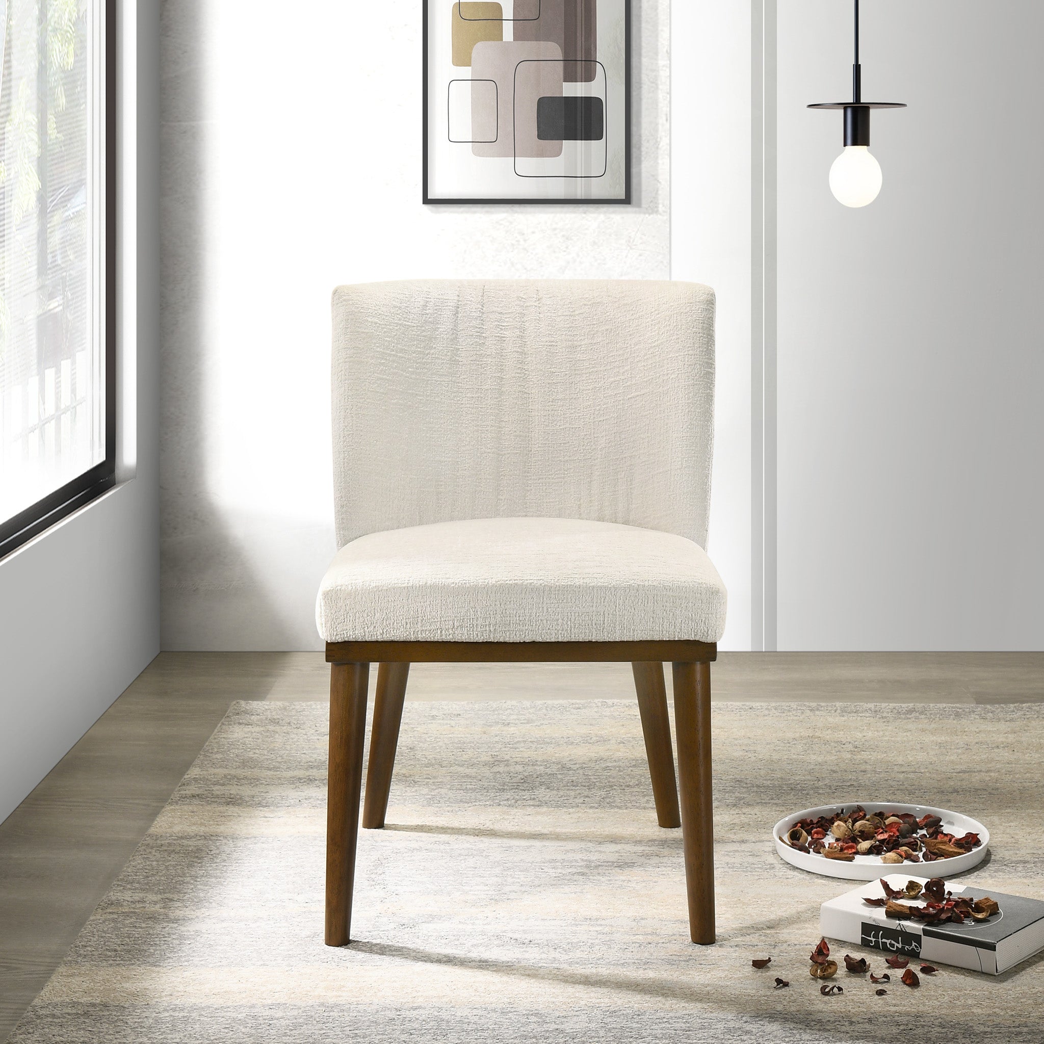 Ashcroft Daley Fabric Dining Chair (Set Of 2) – White