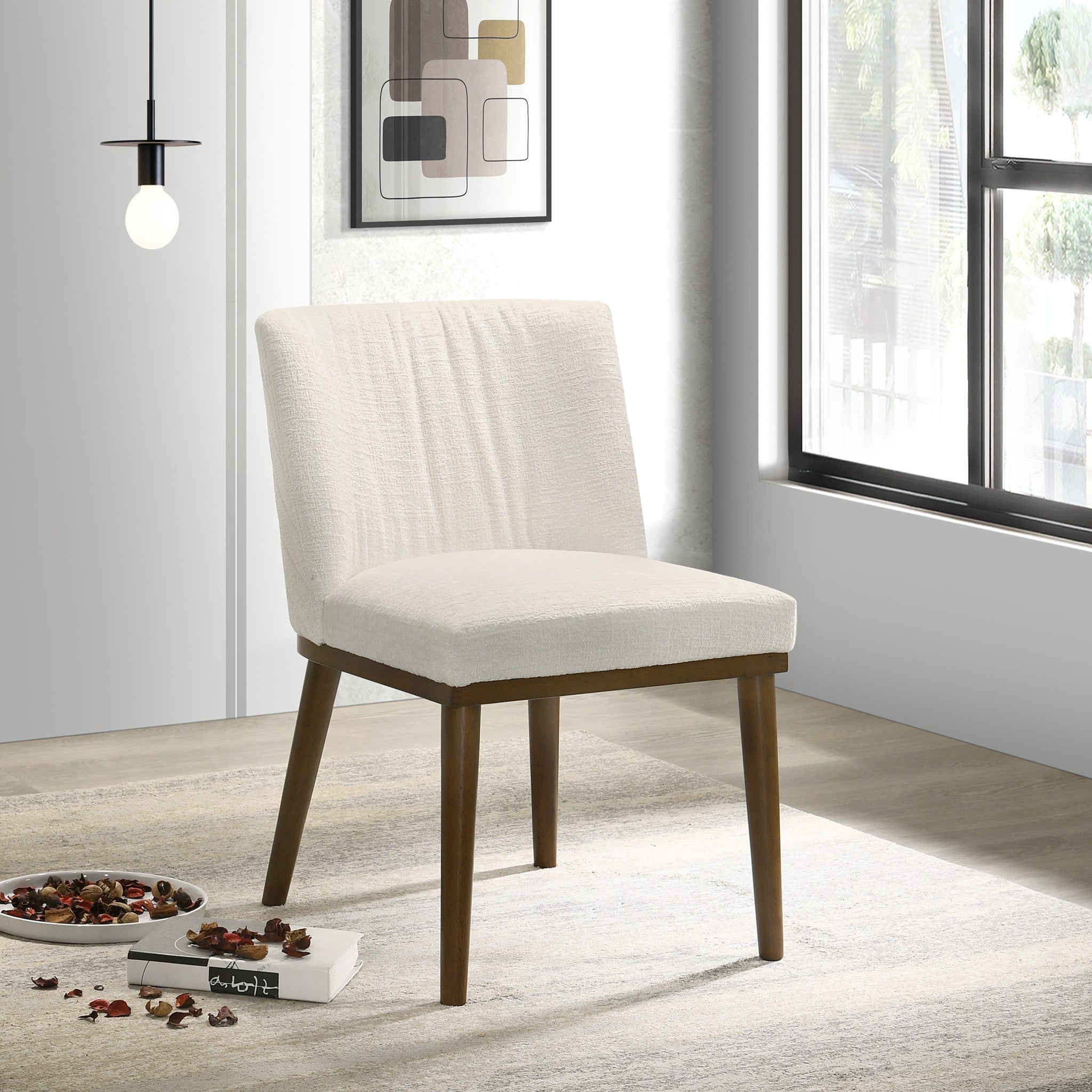 Ashcroft Daley Fabric Dining Chair (Set Of 2) – White
