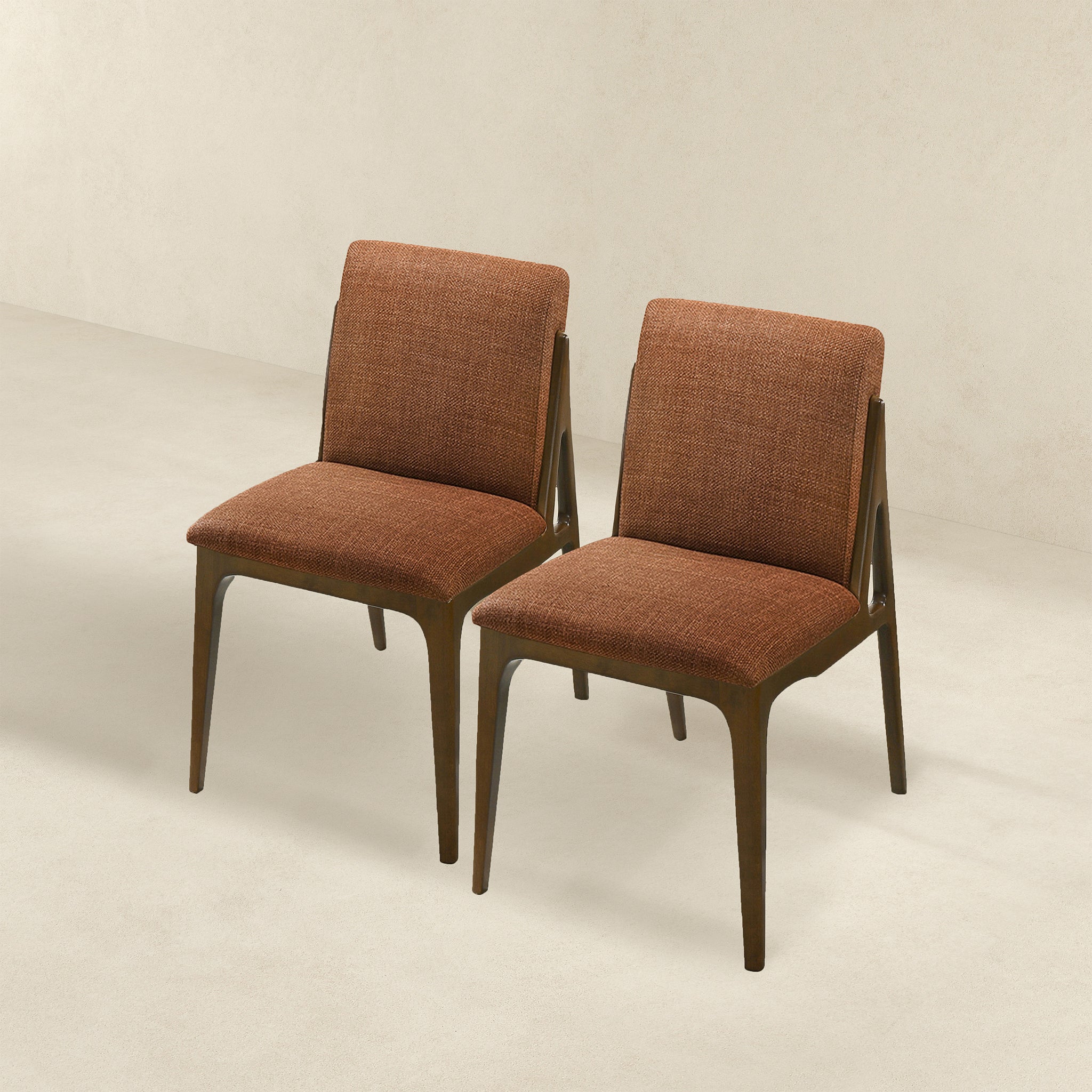 Ashcroft Grivelle Dining Chair (Set Of 2) - Orange Fabric