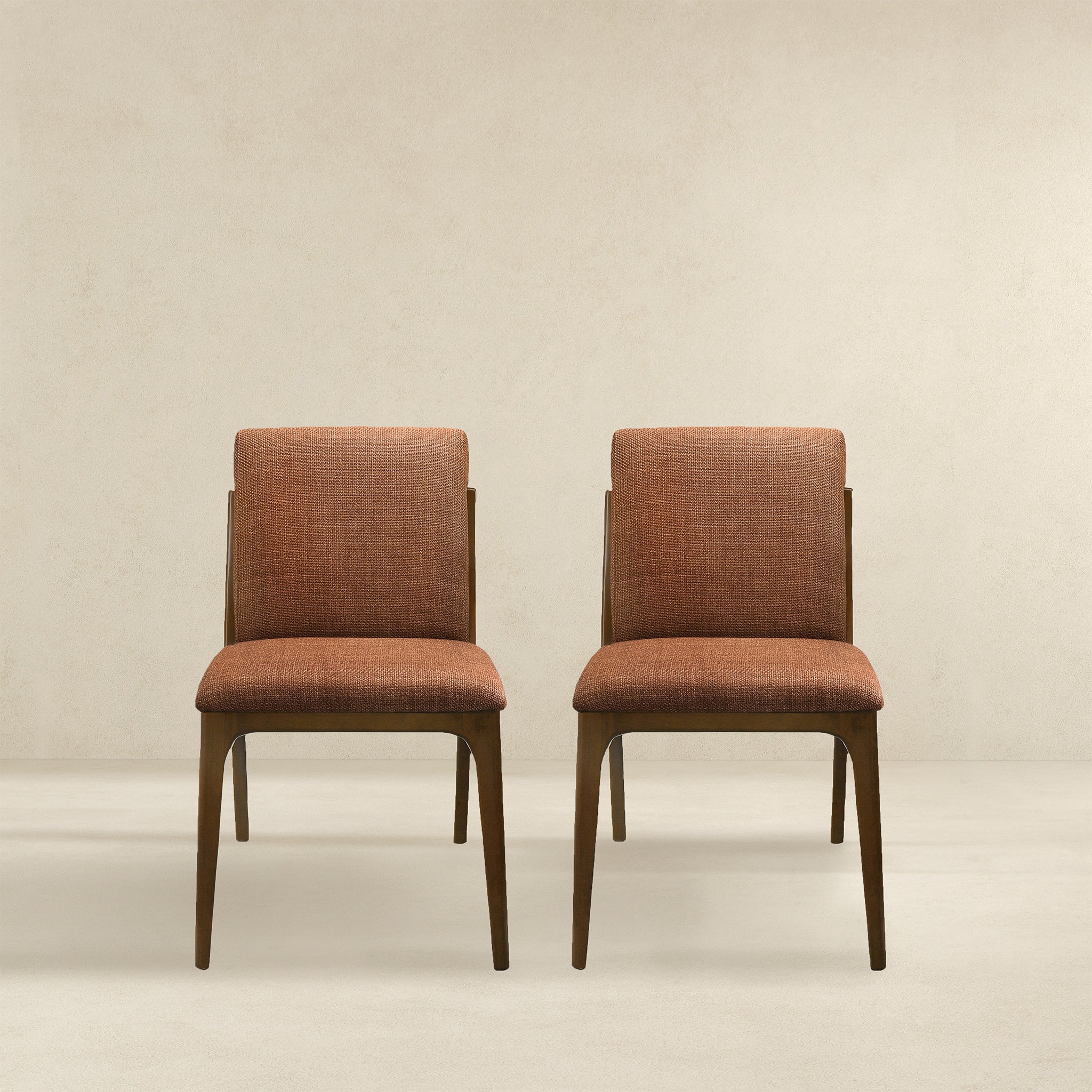 Ashcroft Grivelle Dining Chair (Set Of 2) - Orange Fabric