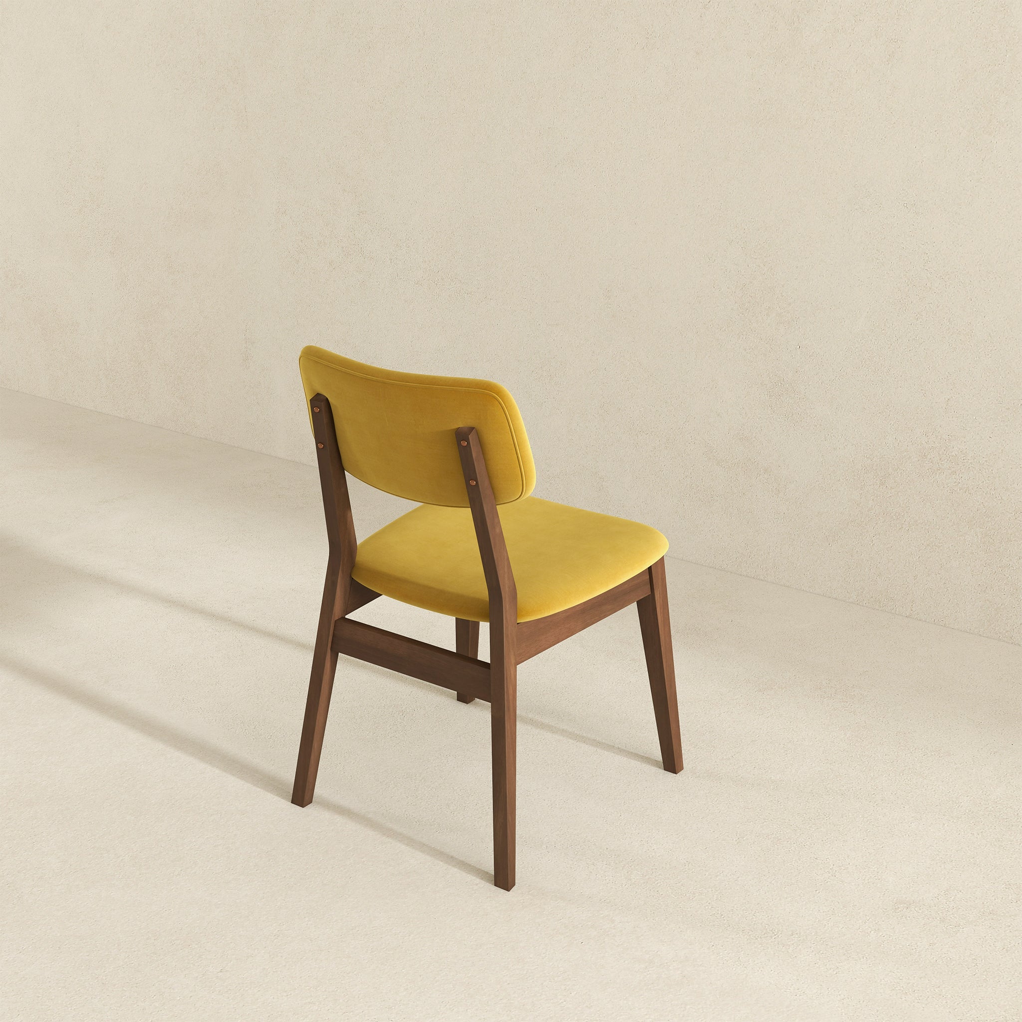 Ashcroft Velvet Solid Back Side Chair (Set Of 2) - Dark Yellow