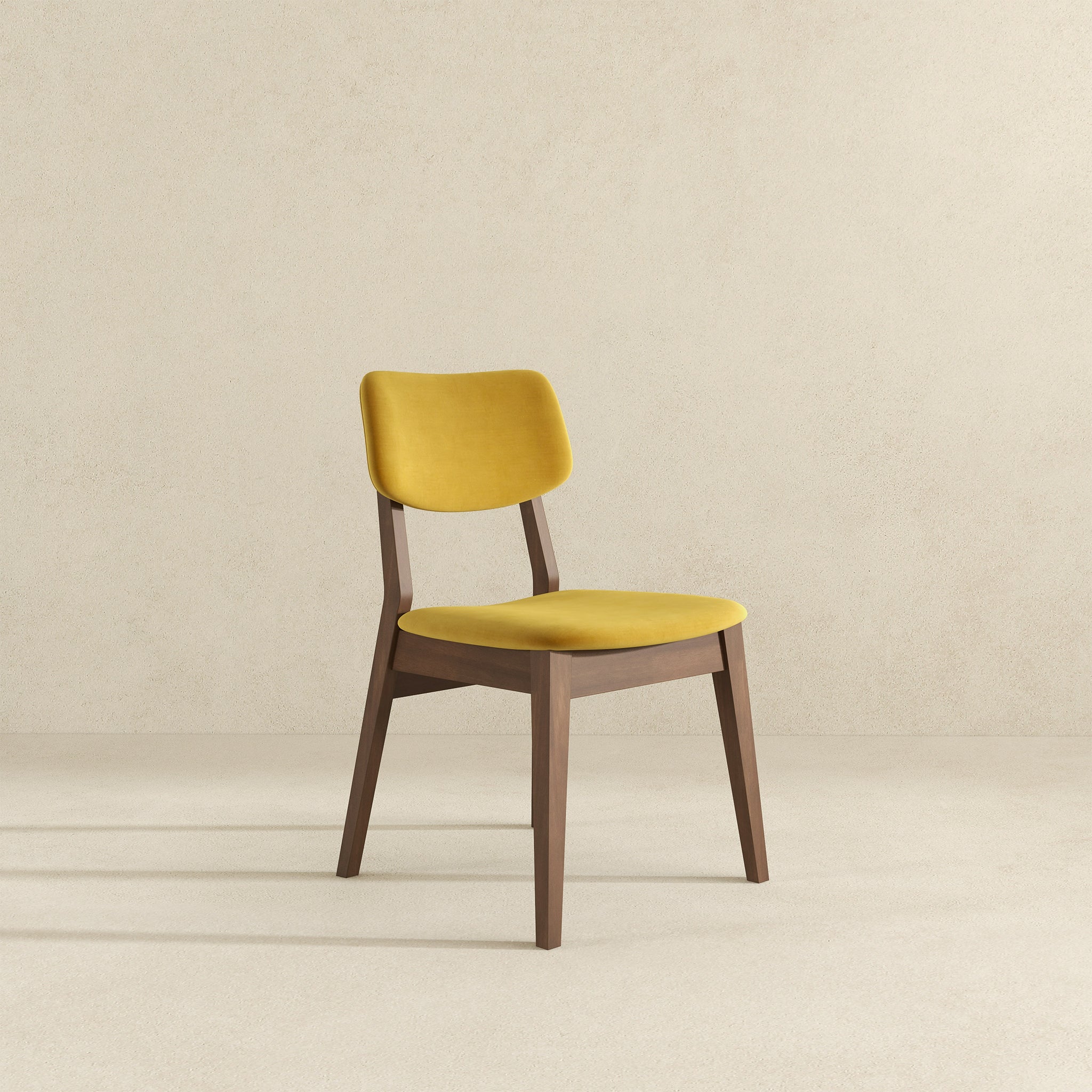 Ashcroft Velvet Solid Back Side Chair (Set Of 2) - Dark Yellow