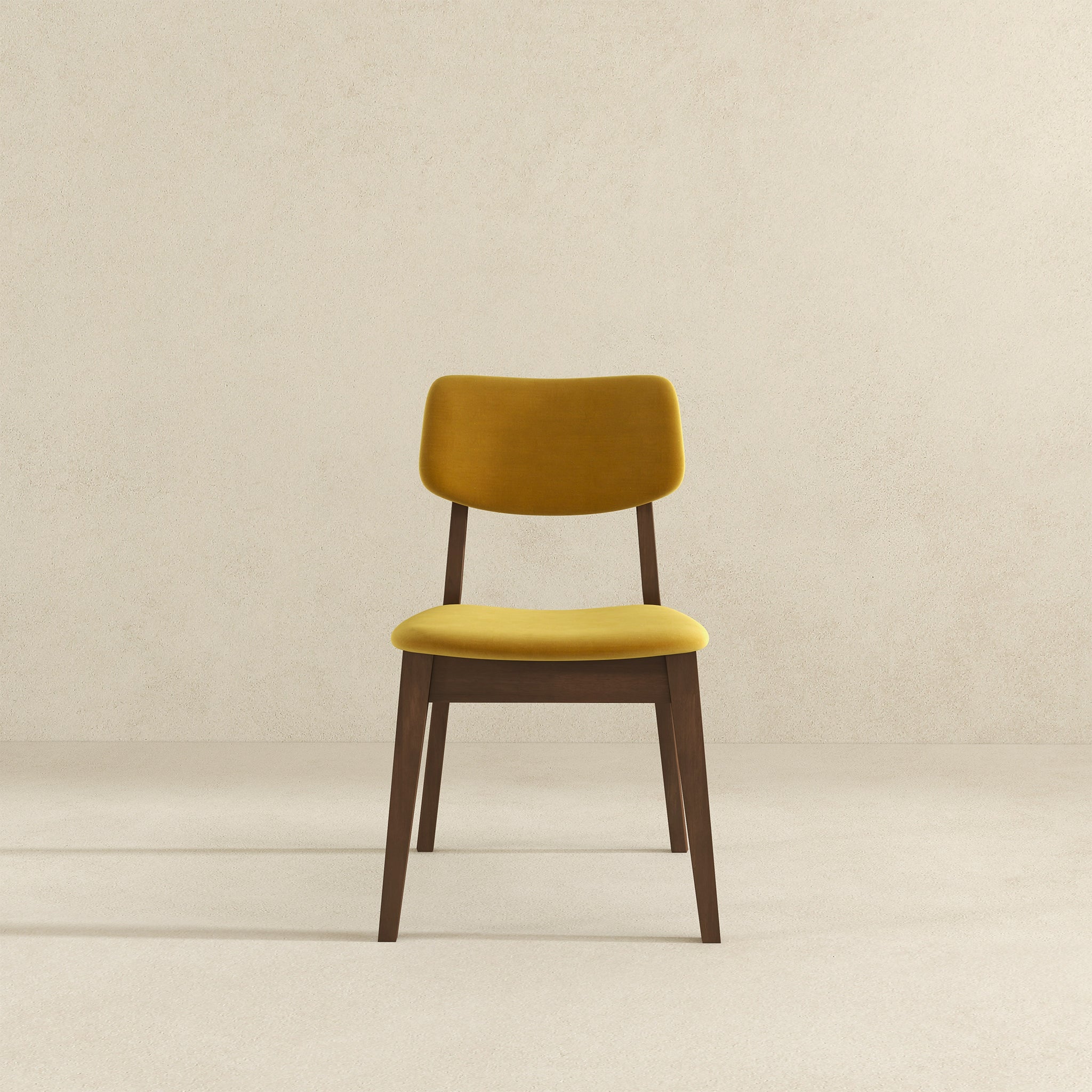 Ashcroft Velvet Solid Back Side Chair (Set Of 2) - Dark Yellow