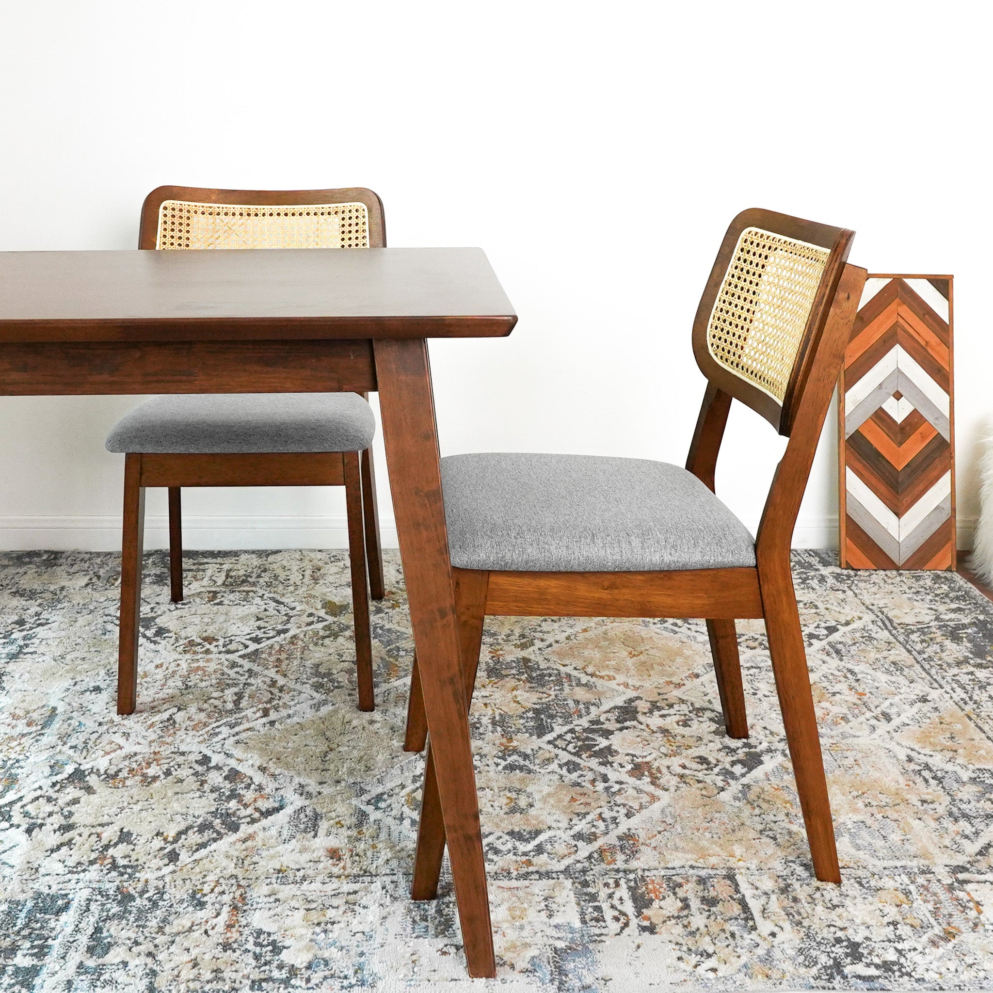 Ashcroft Kaden Dining Chair (Set Of 2) - Dark Gray Linen