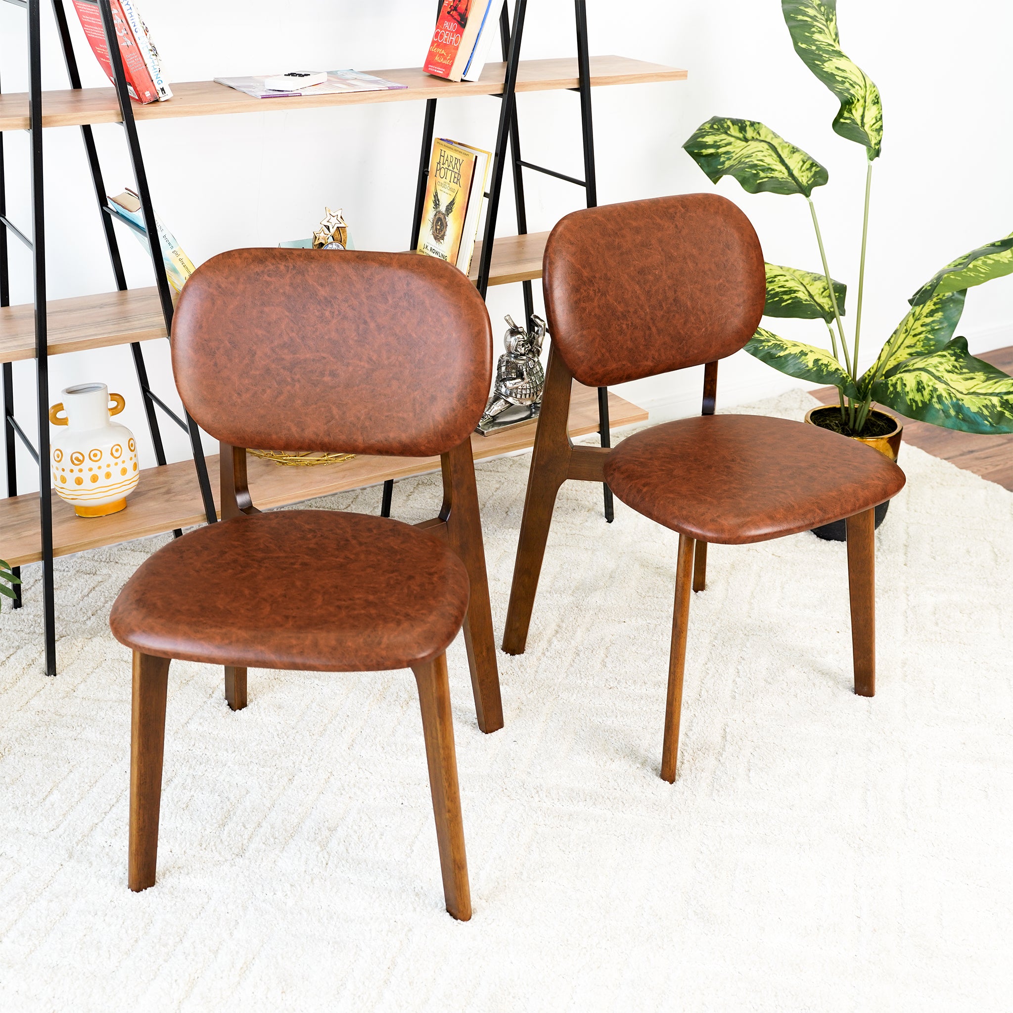 Ashcroft Kelsey Leather Dining Chair (Set Of 2) - Brown