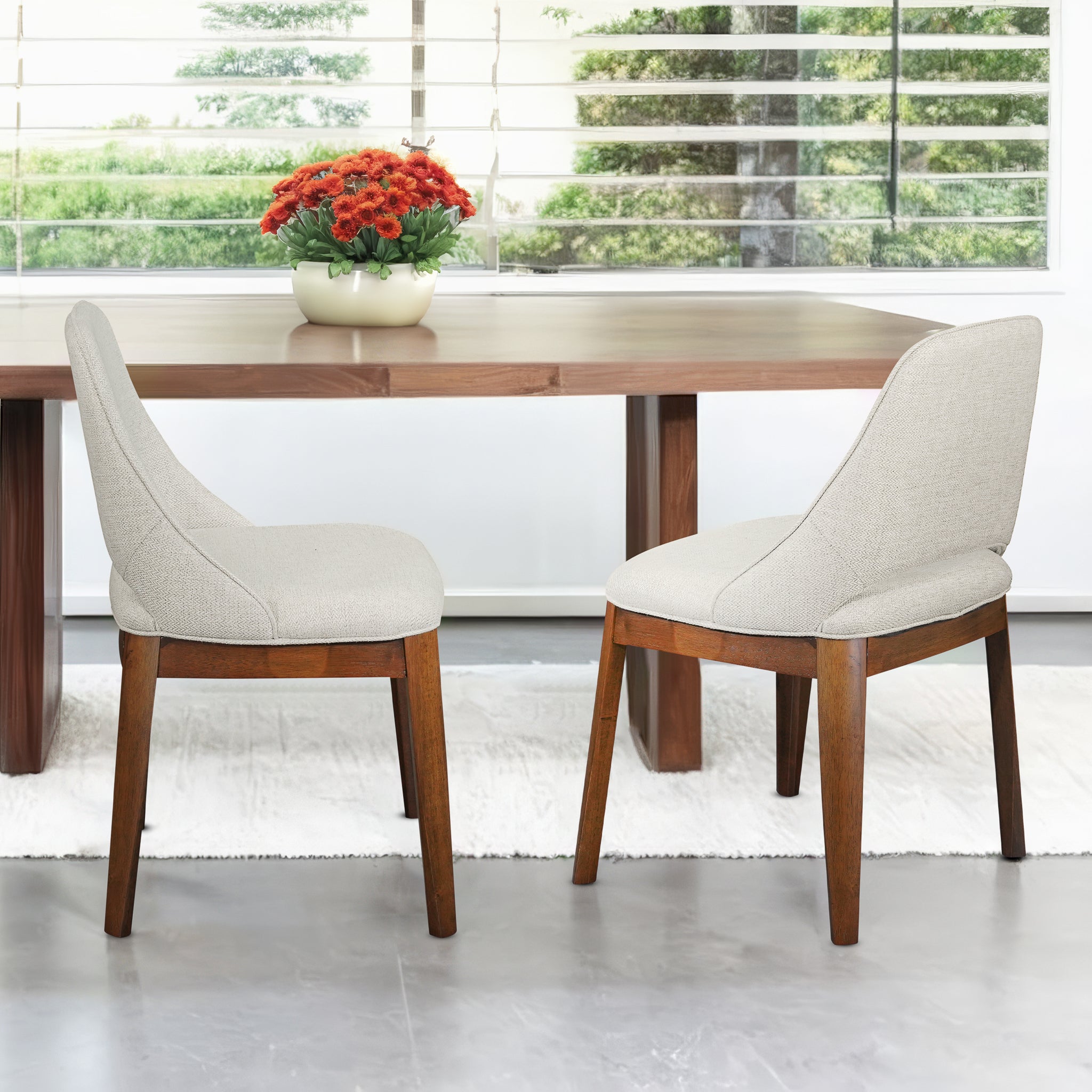 Ashcroft - Weston Dining Chair Set of 2 - Beige Linen