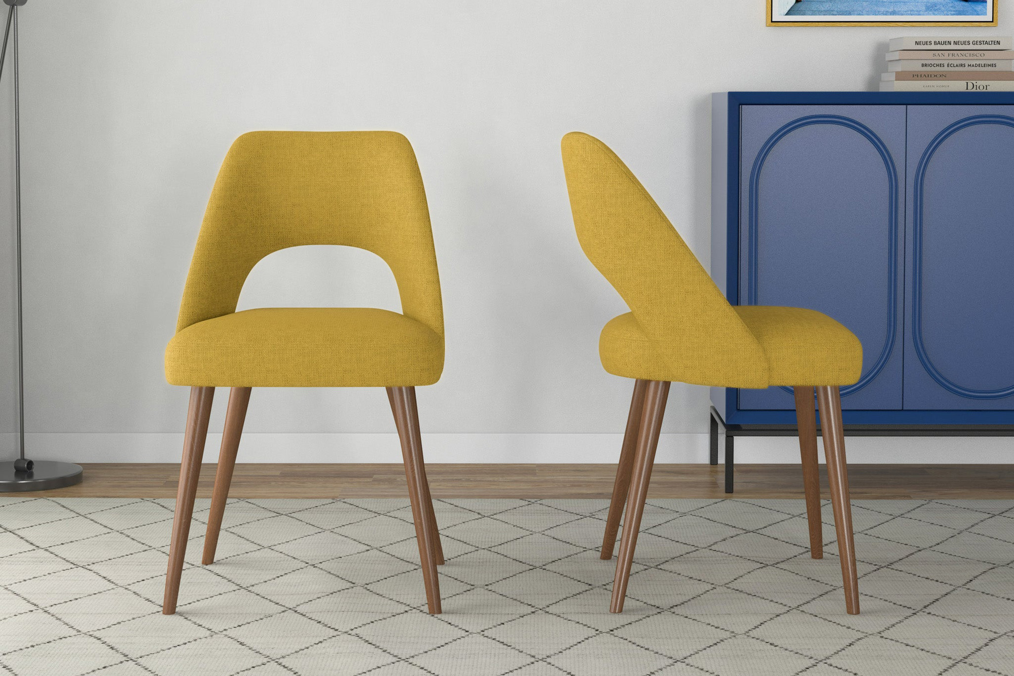 Ashcroft - Juliana Mid-Century Modern Fabric Dining Chair (Set Of 2)