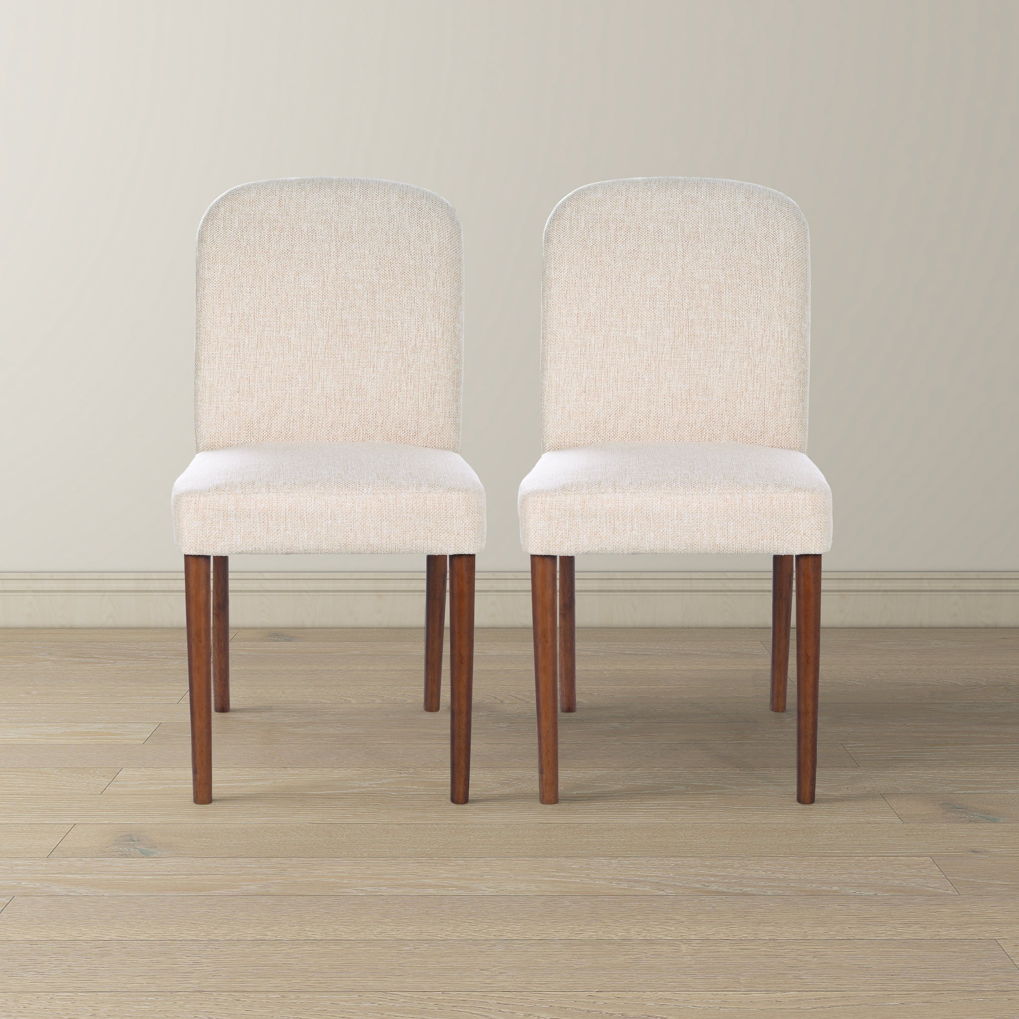 Ashcroft - Capri Beige Fabric Dining Chair (Set Of 2)