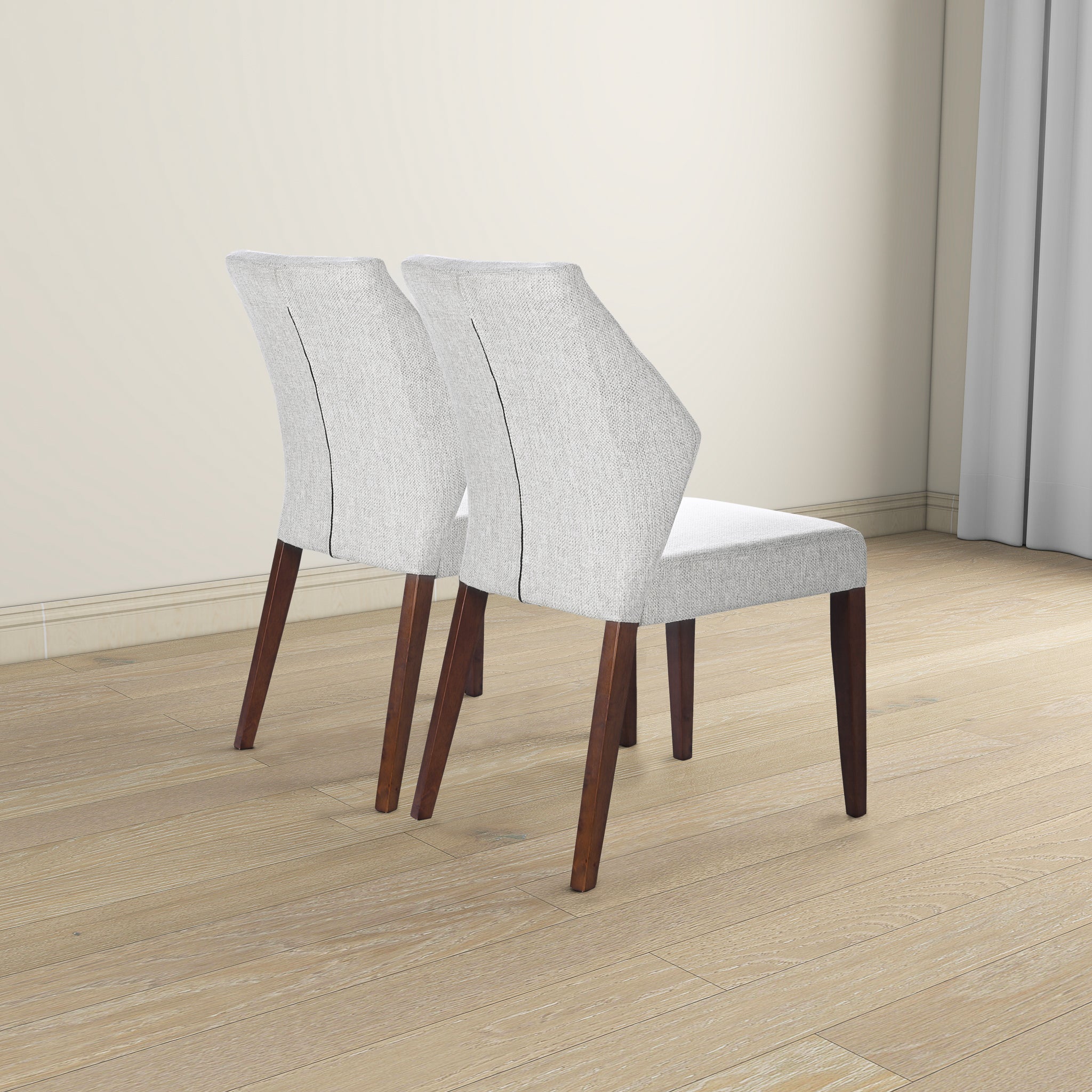 Ashcroft - Luca Light Gray Fabric Dining Chair (Set Of 2)