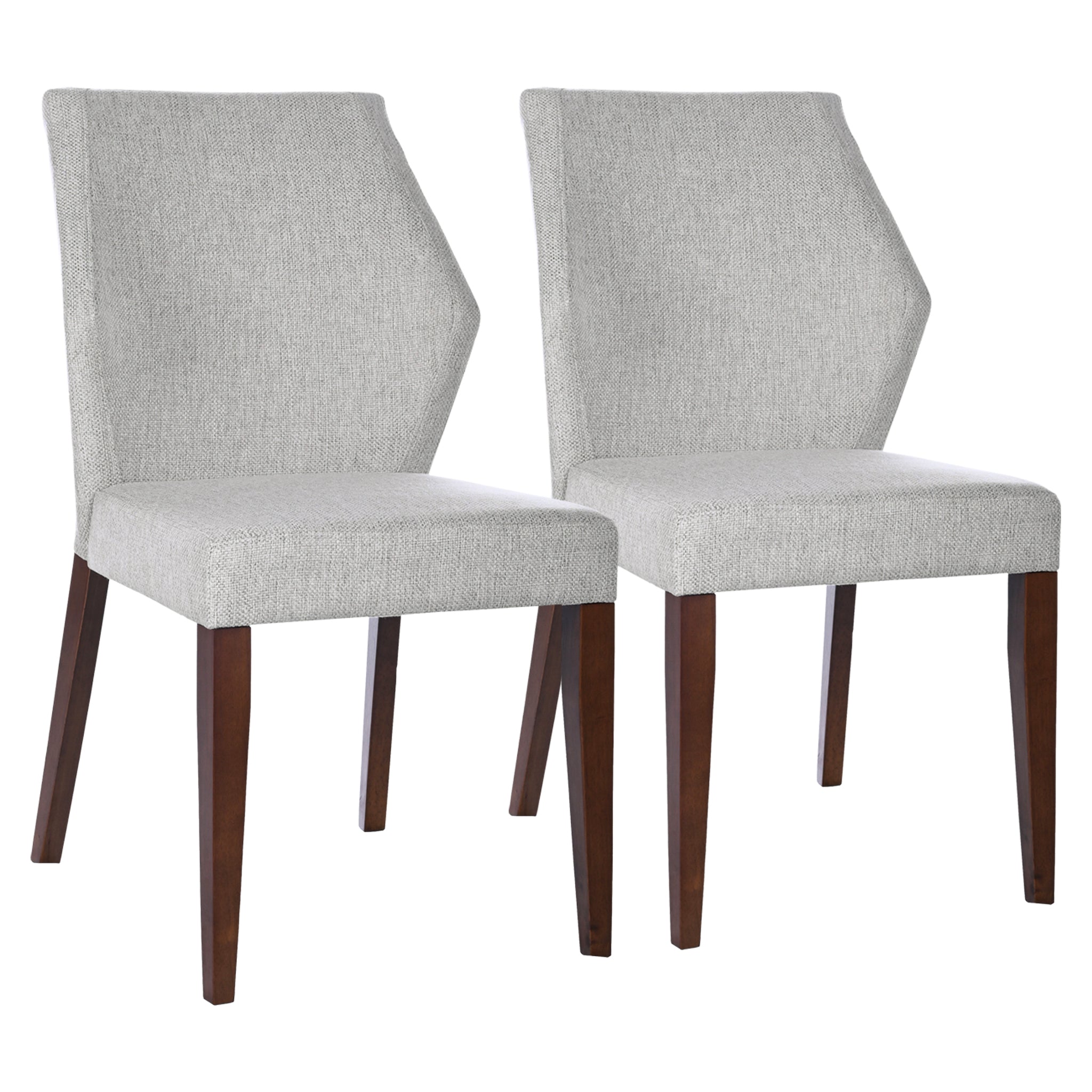 Ashcroft - Luca Light Gray Fabric Dining Chair (Set Of 2)