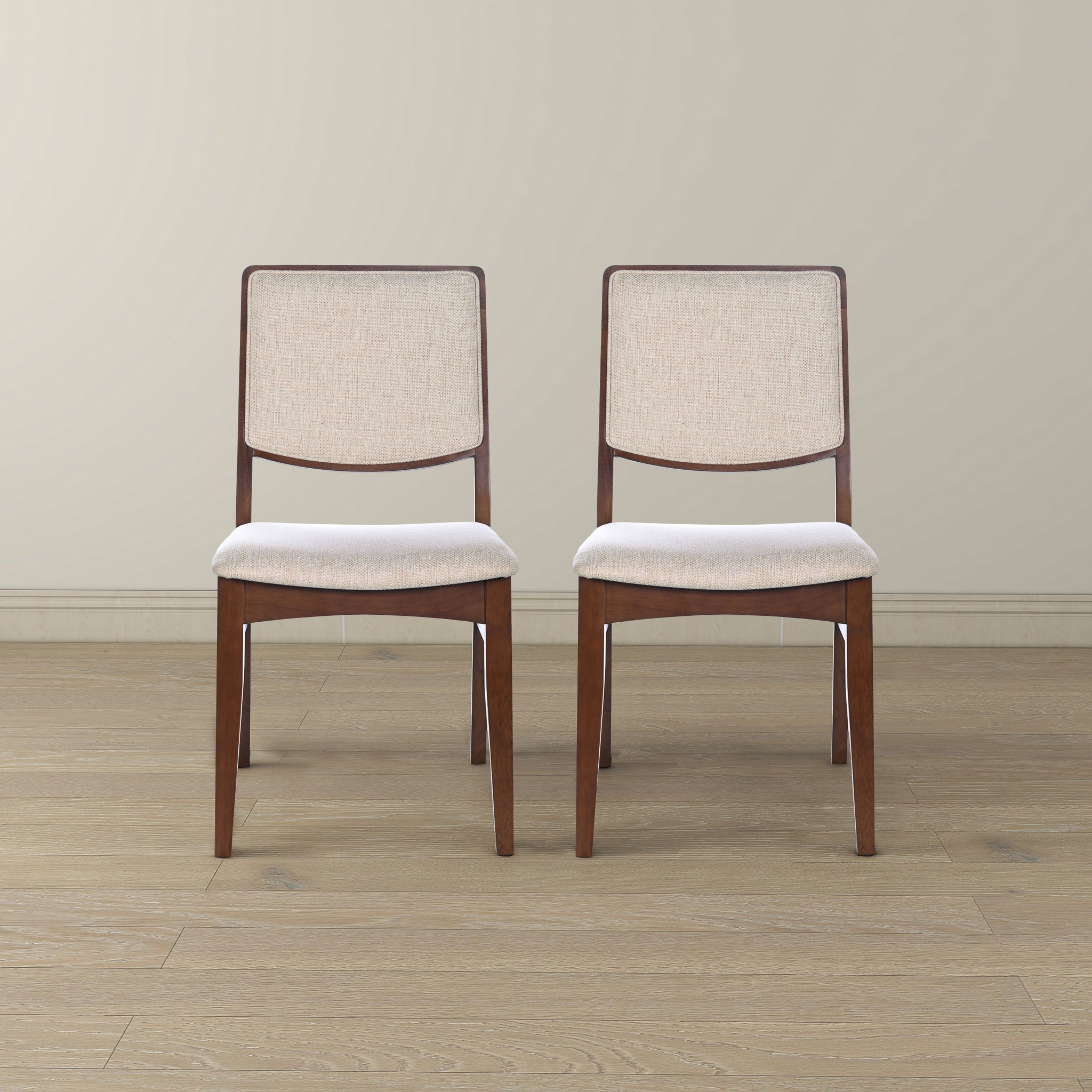 Ashcroft - Skylar Beige Fabric Dining Chair (Set Of 2)