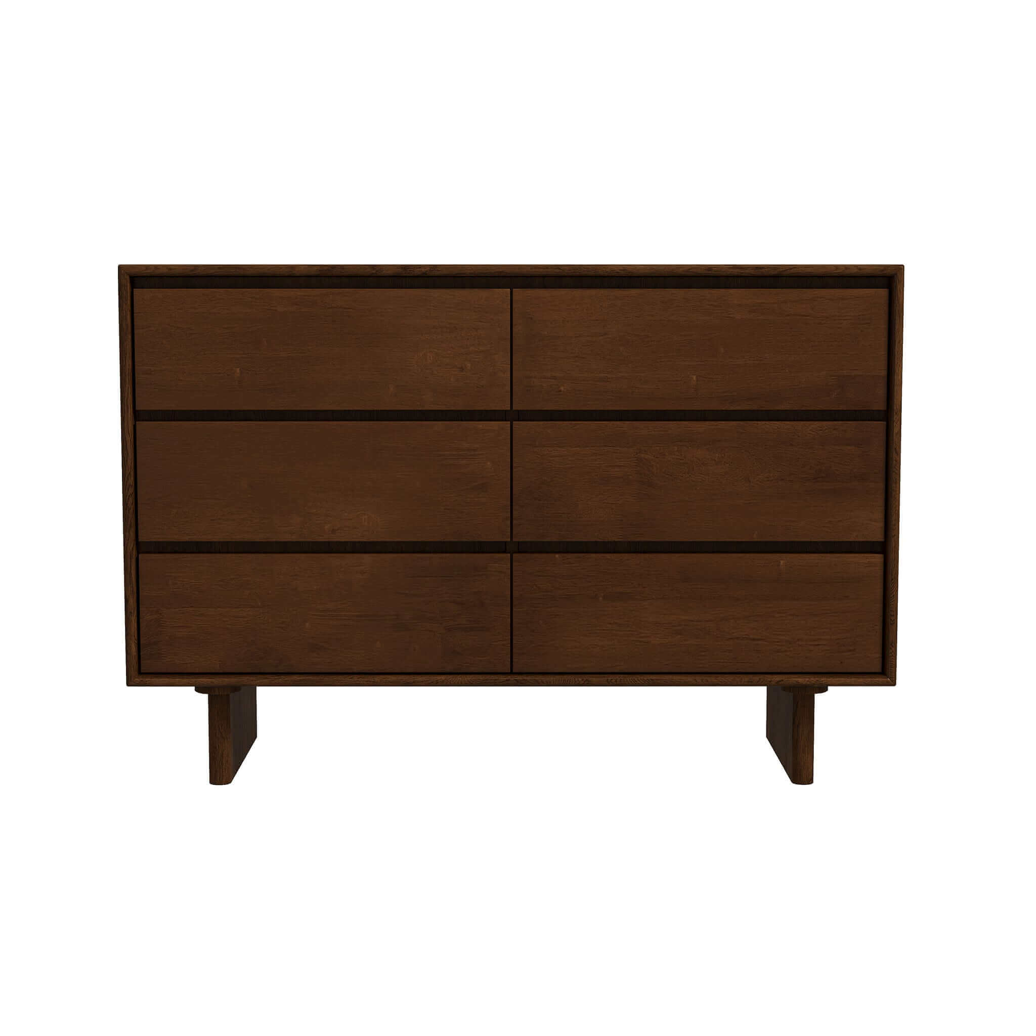 Ashcroft - Dubrovnik Mid-Century Modern Walnut Dresser with 6 Drawers