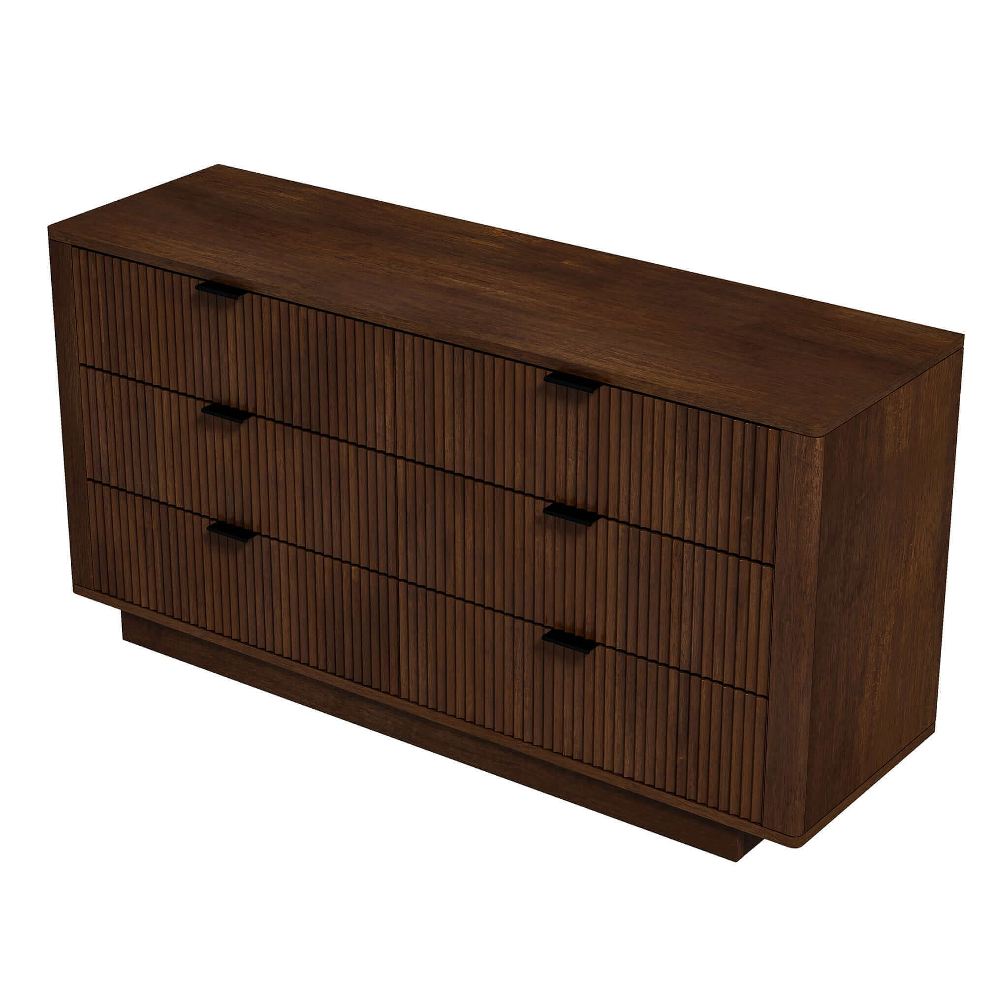 Ashcroft - Lola Mid-Century Modern Walnut Dresser with 6 Drawers in Walnut