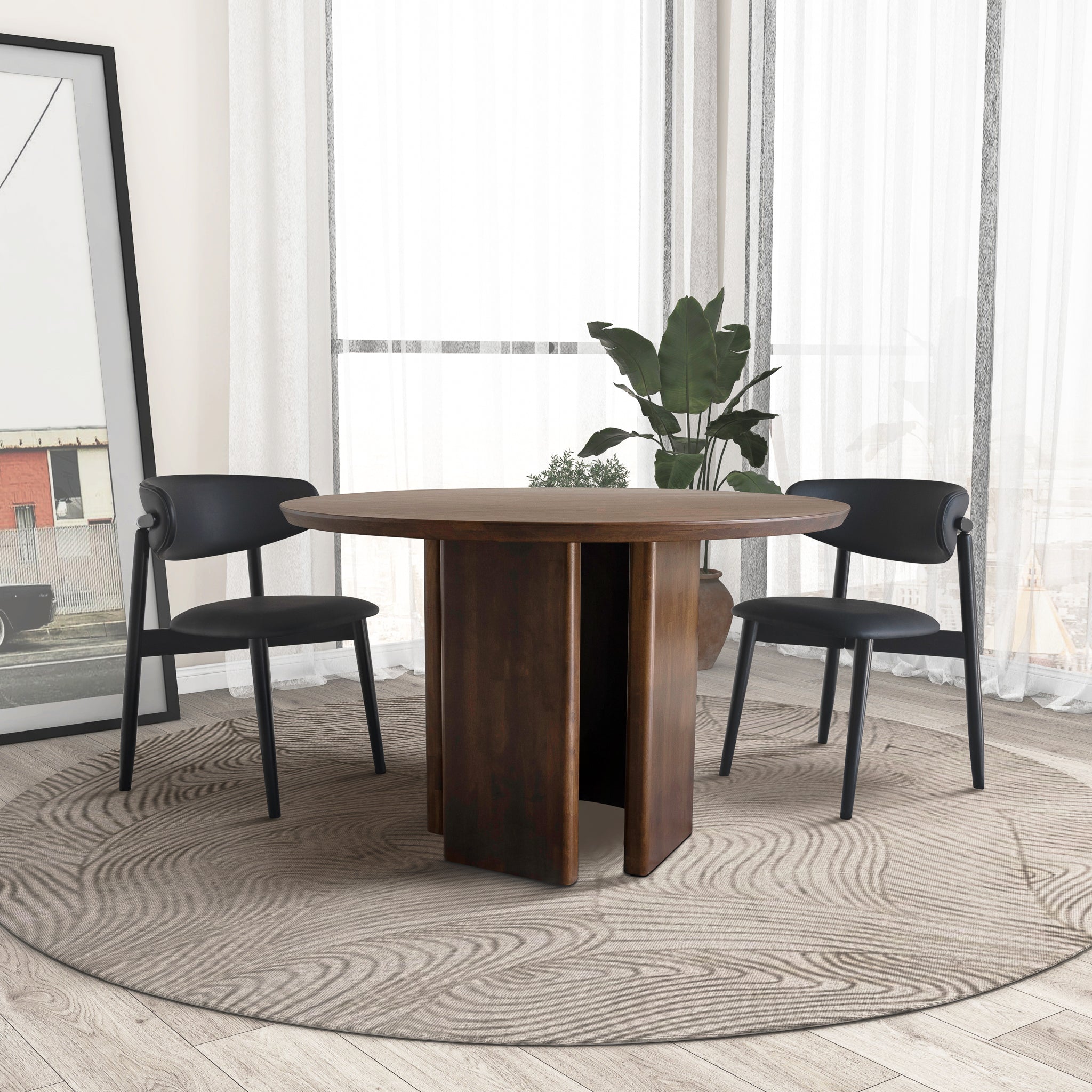 Ashcroft – Alden Round Walnut Dining Table