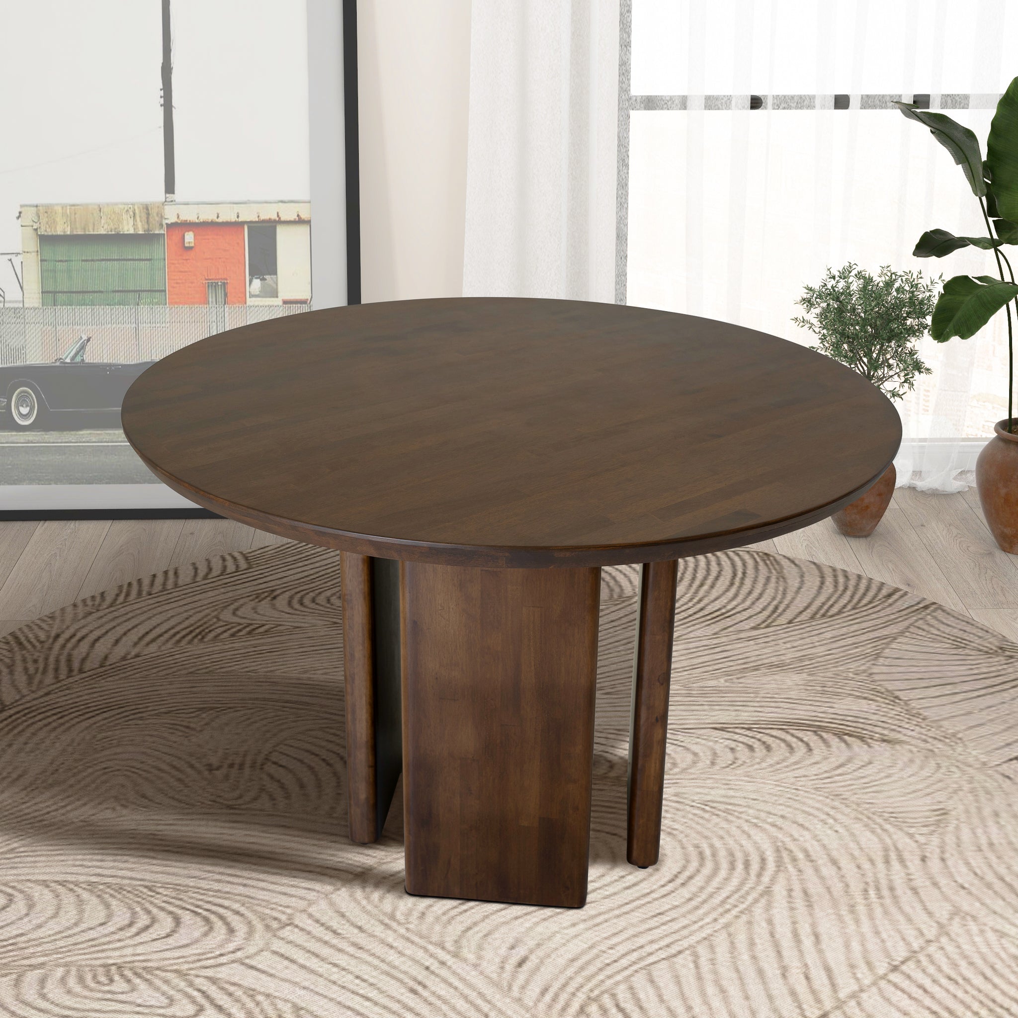 Ashcroft – Alden Round Walnut Dining Table