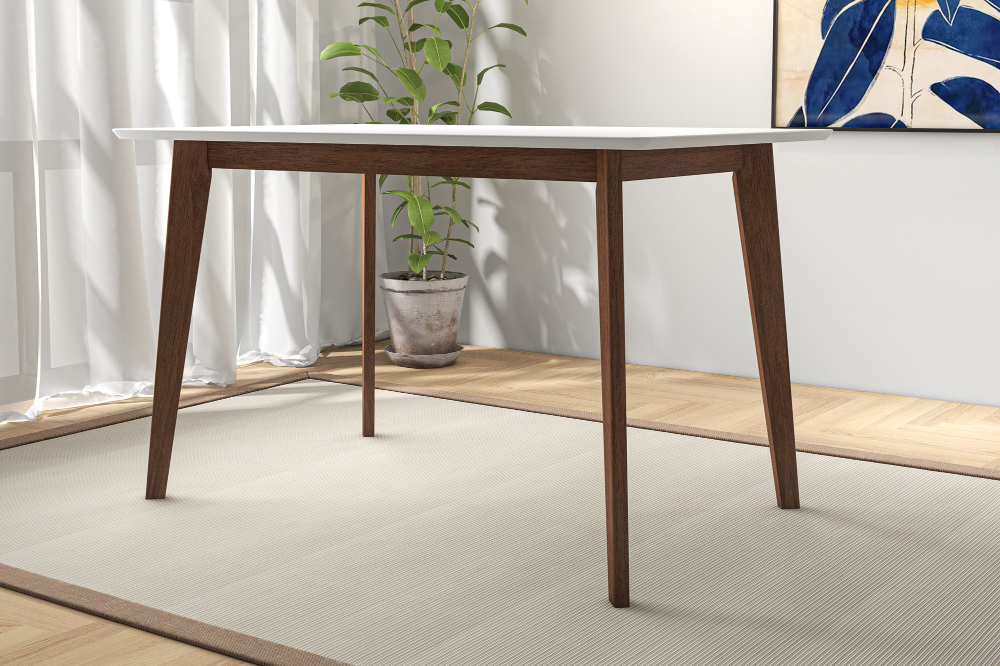 Ashcroft - 47" Carlos Solid Wood Dining Table