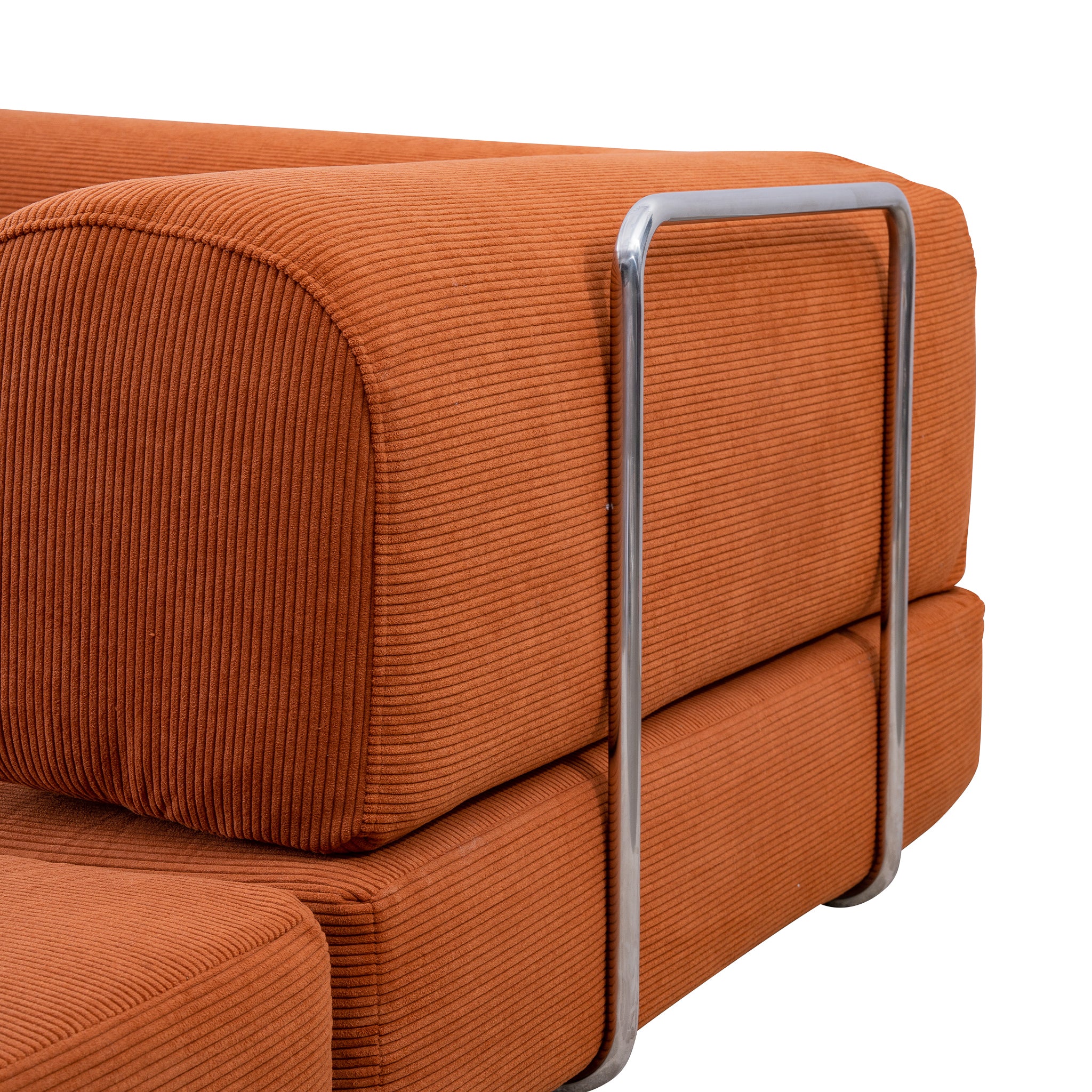 Ashcroft - Estelle Orange Corduroy Daybed