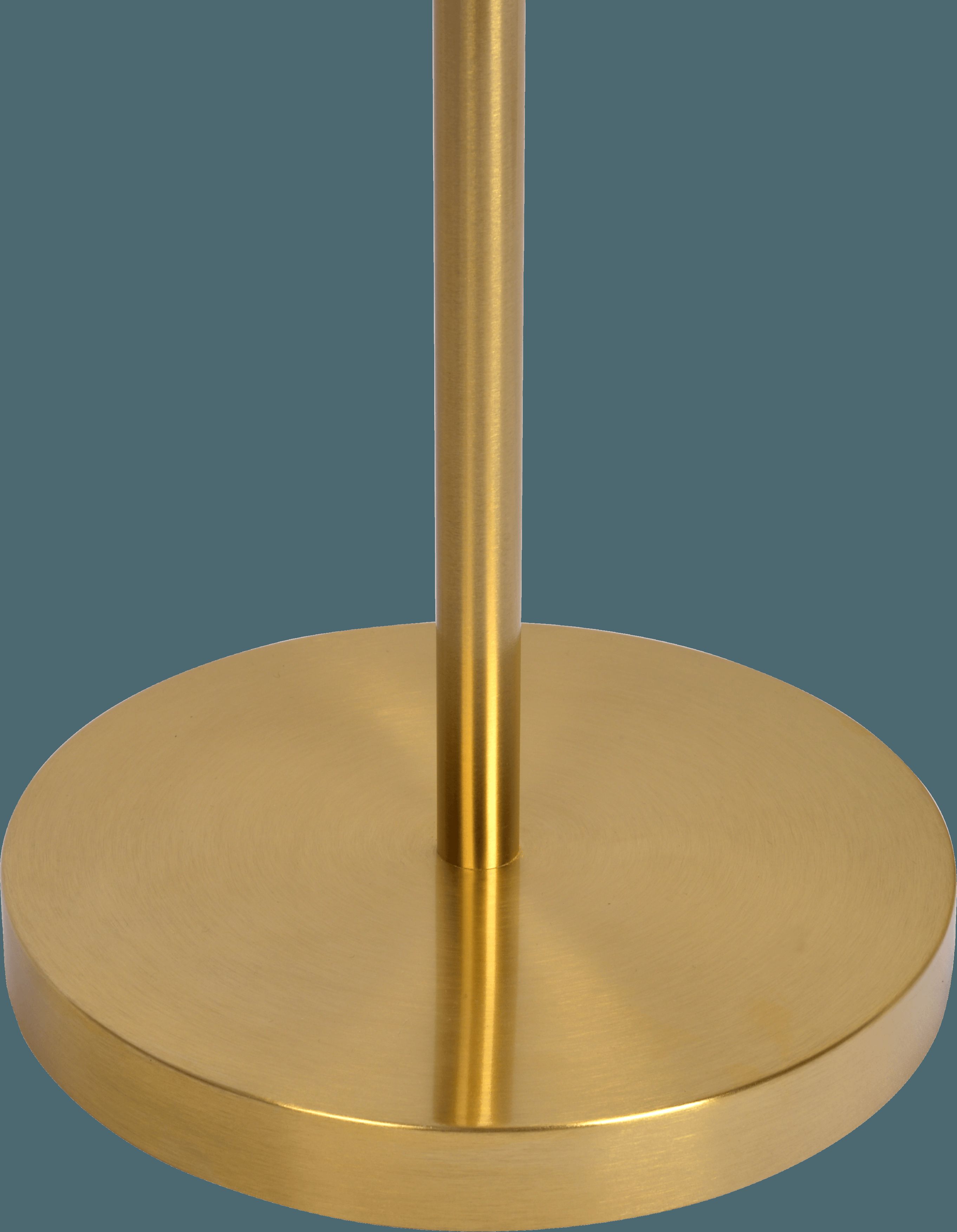 Ashcroft - Brilliance Modern Gold Brush Floor Lamp, Opal Glass Shades and Round Metal Base