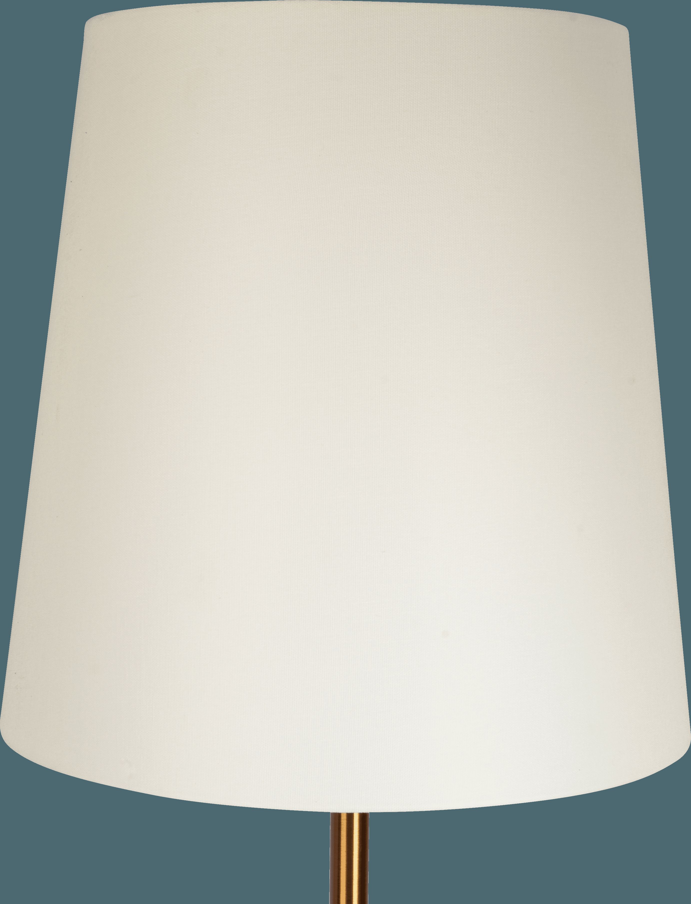 Ashcroft - Celestial Modern Floor Lamp with Brass Accent Table with Large White Shade
