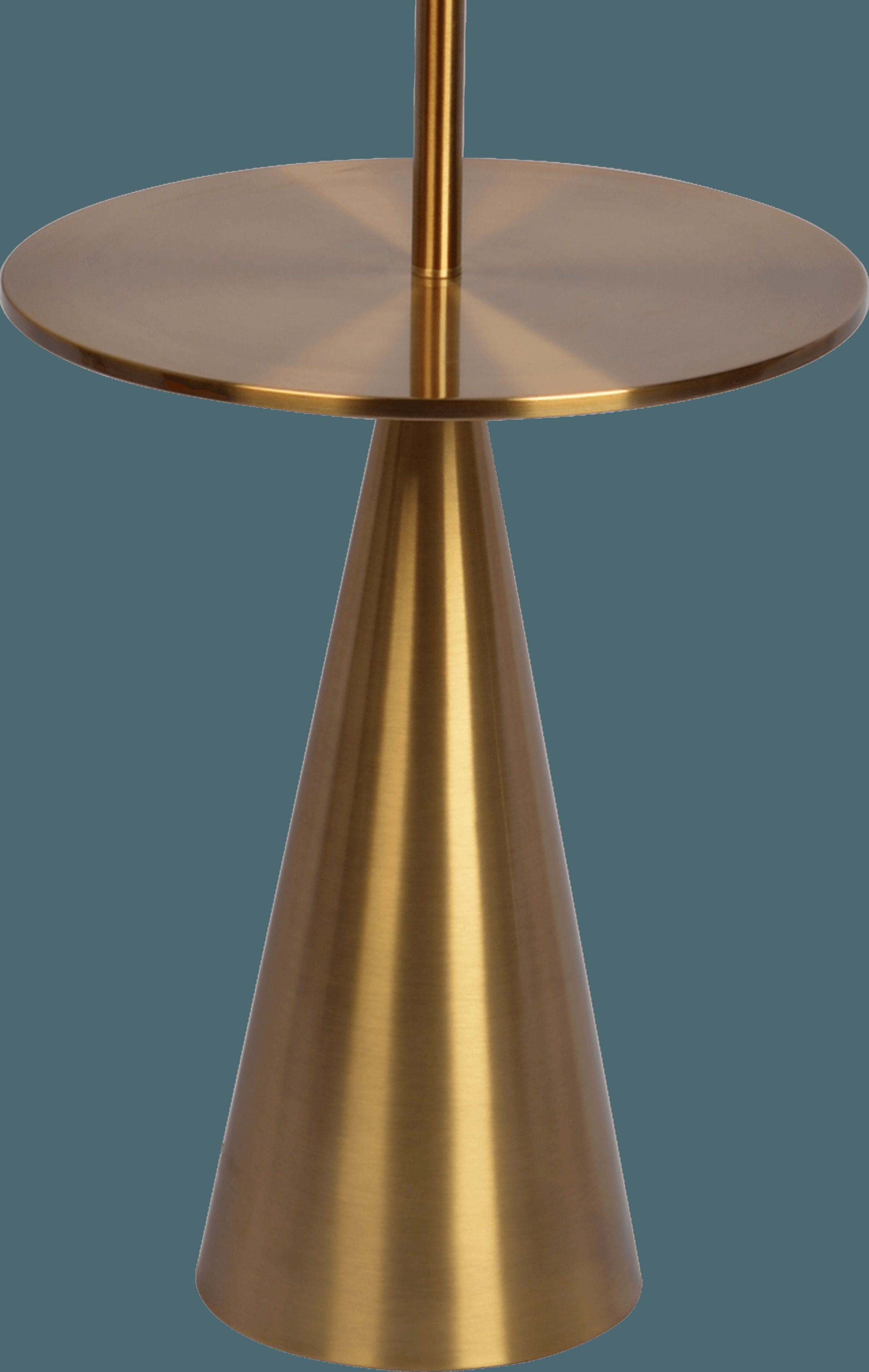 Ashcroft - Celestial Modern Floor Lamp with Brass Accent Table with Large White Shade
