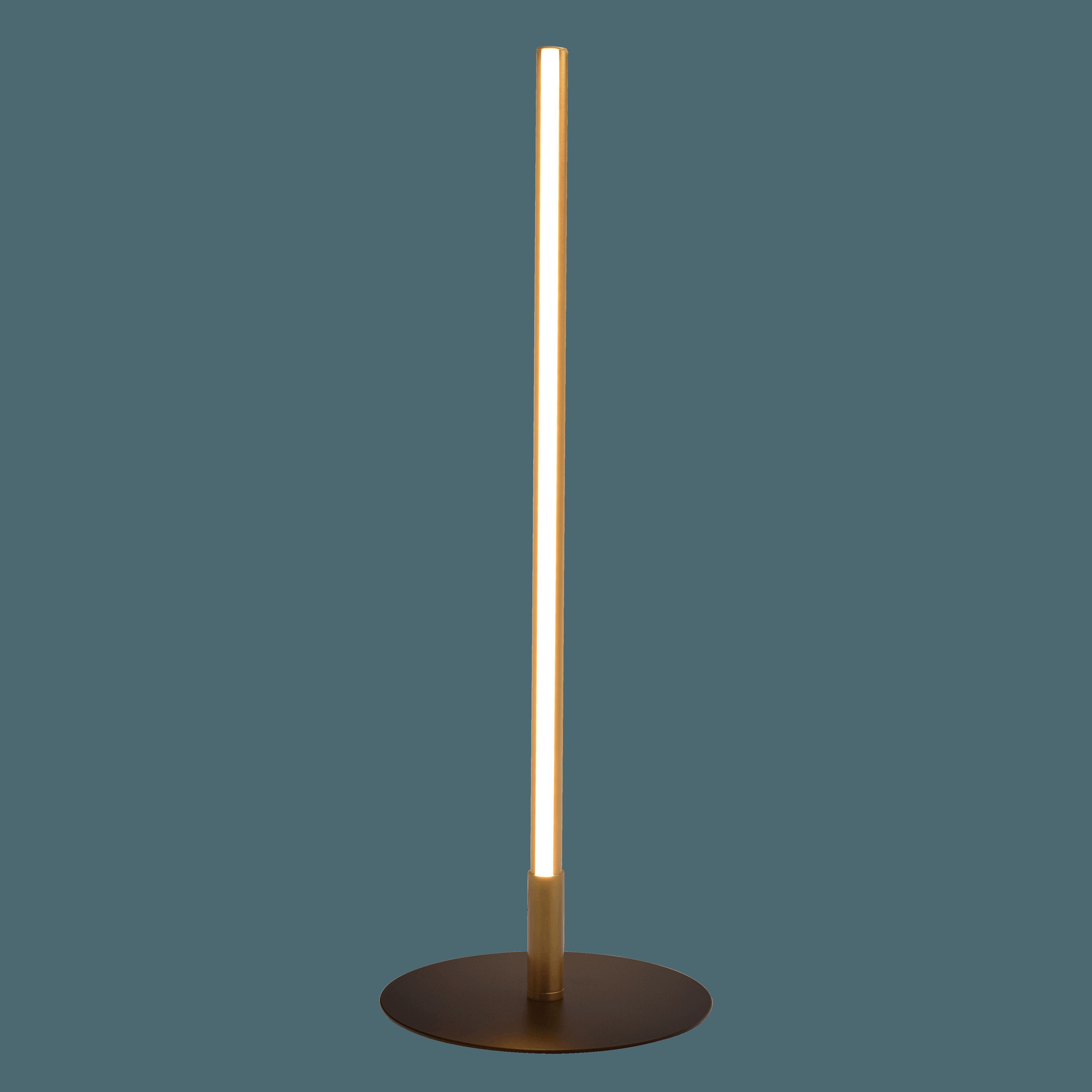 Ashcroft - Dimond Black LED Table Lamp with On/Off Switch Round Metal Base
