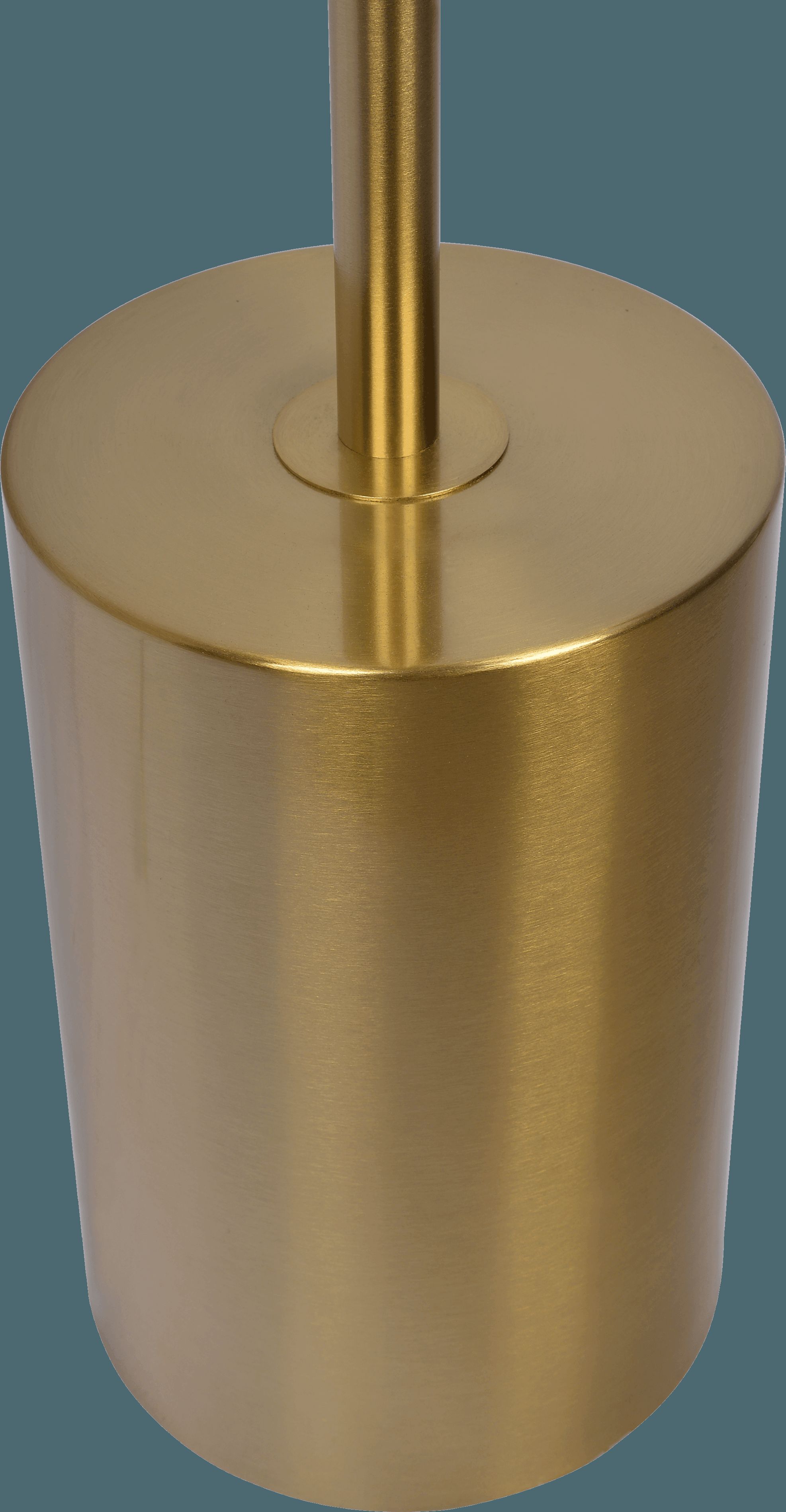 Ashcroft - Harmony Brassed Gold Floor Lamp with Rotary Switch Triple Spots Metal Block Base
